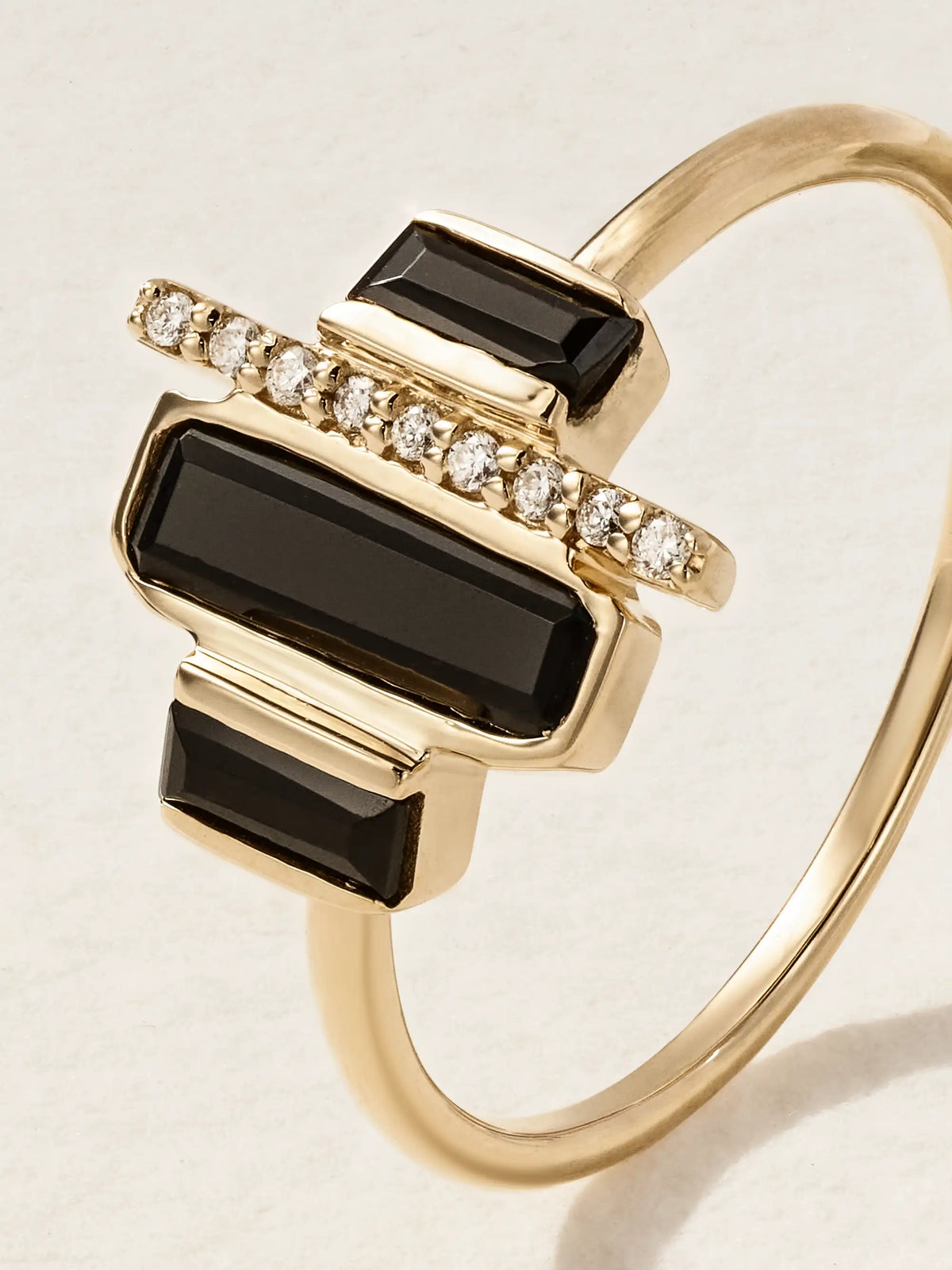 Cityscape 14-karat Recycled Gold, Spinel And Diamond Ring
