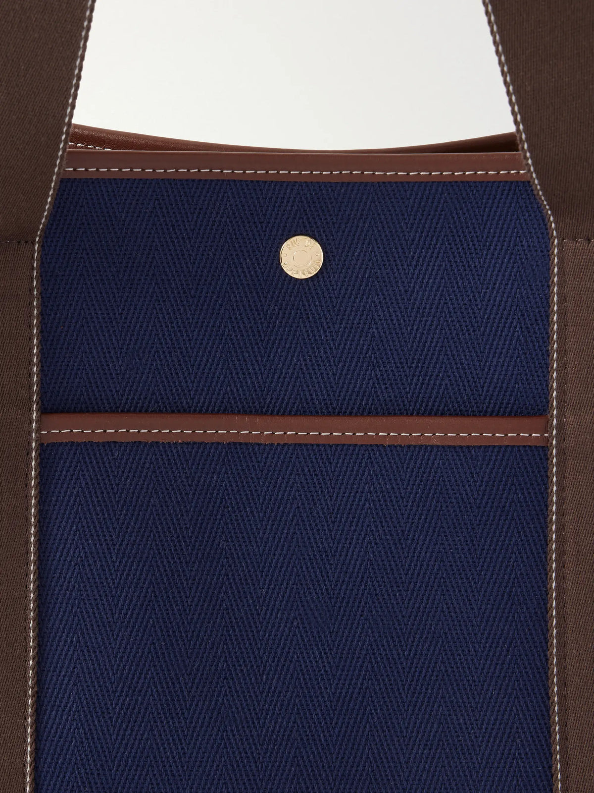 Traversée Medium Leather And Webbing-trimmed Canvas Tote
