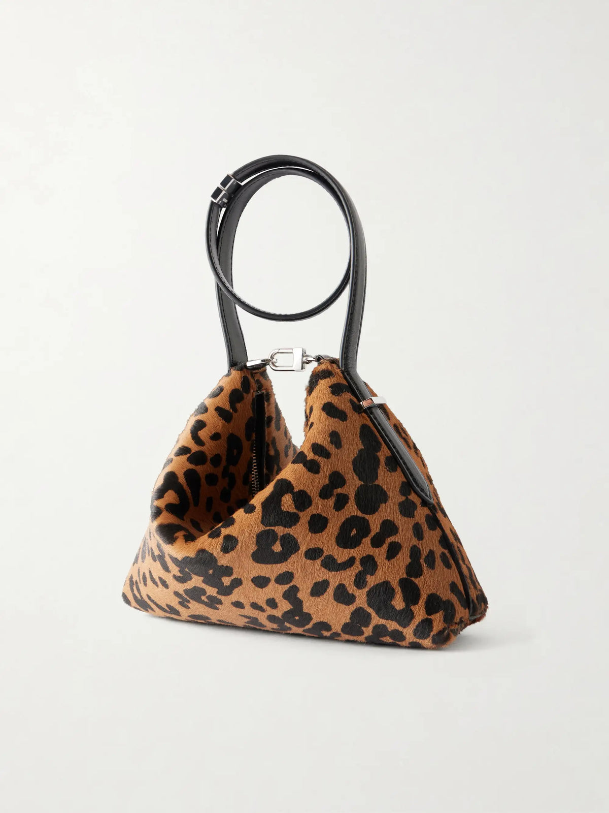 Lucky Wristlet Leather-trimmed Leopard-print Calf Hair Shoulder Bag