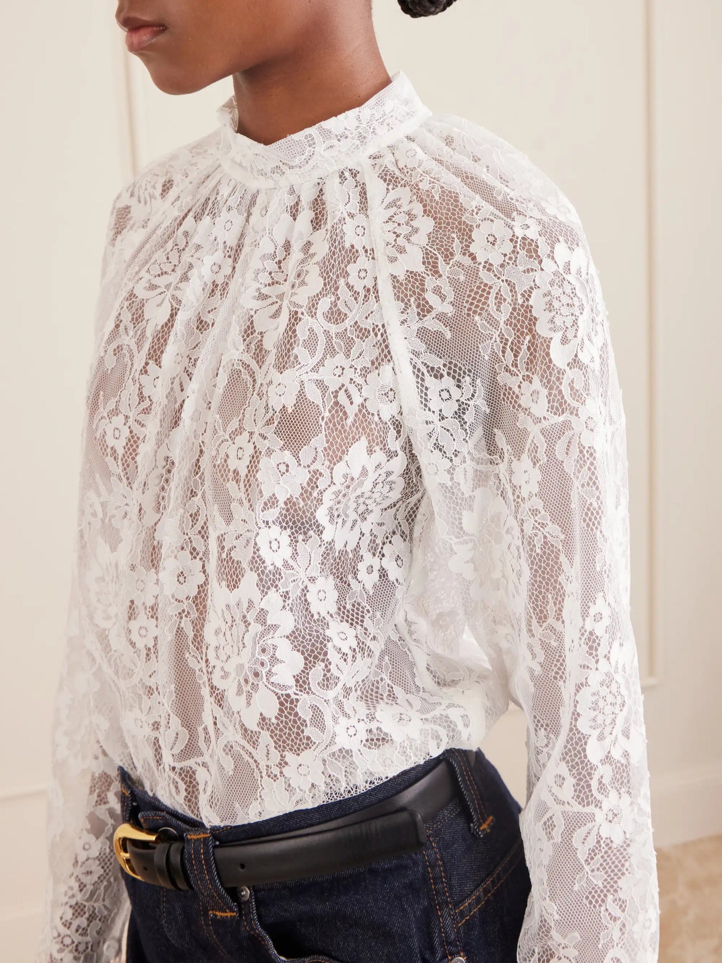 Scalloped Lace Blouse