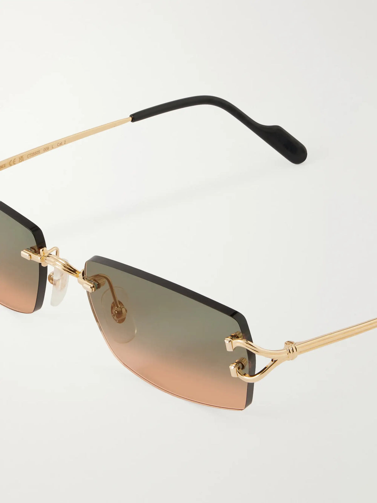 Squared-frame Metal Sunglasses