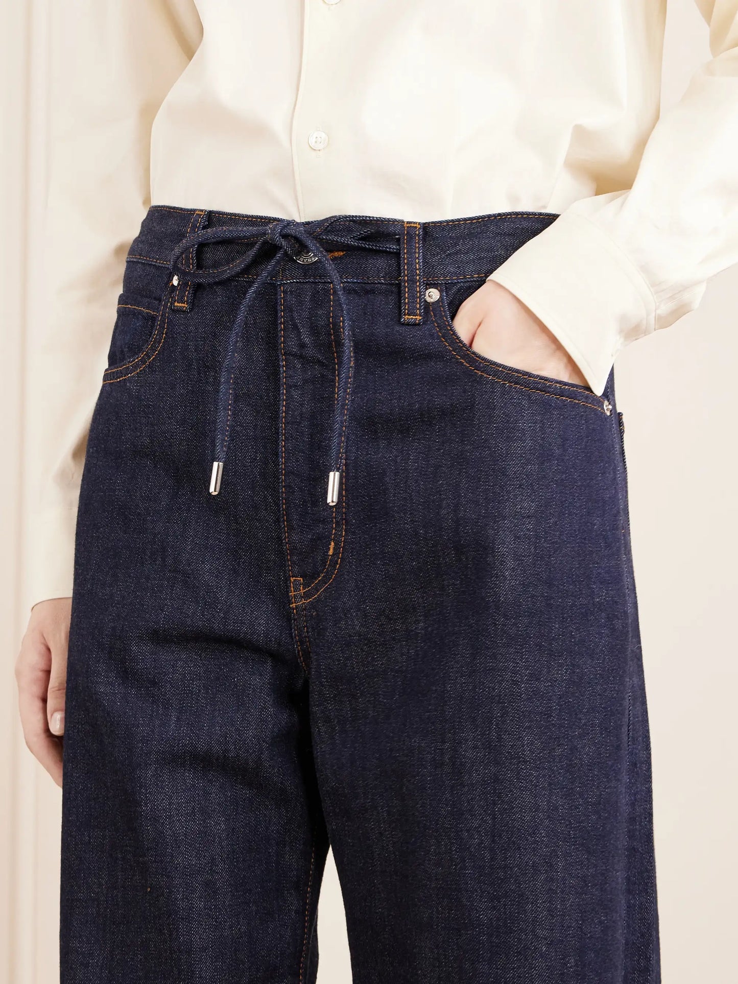 High Rise Curve High-rise Barrel-leg Jeans