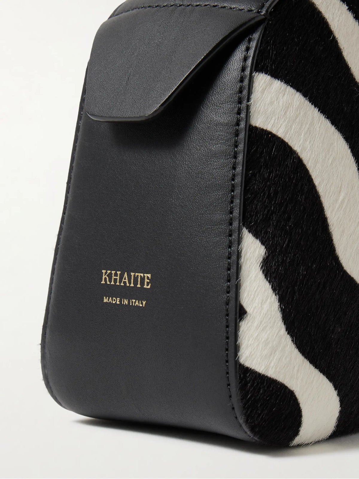 Simona Leather-trimmed Zebra-print Calf Hair Shoulder Bag
