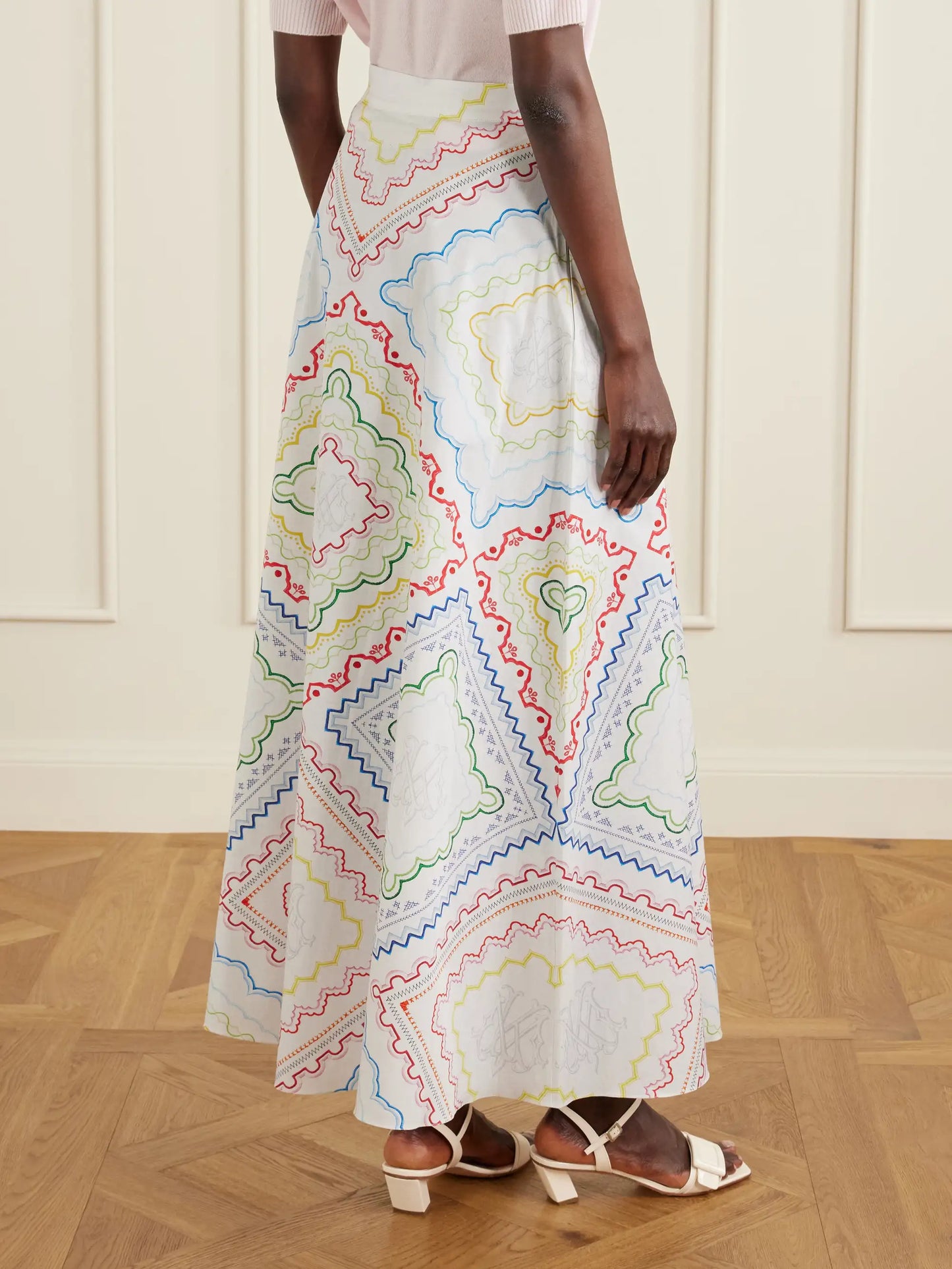 Printed Cotton-blend Midi Coverup