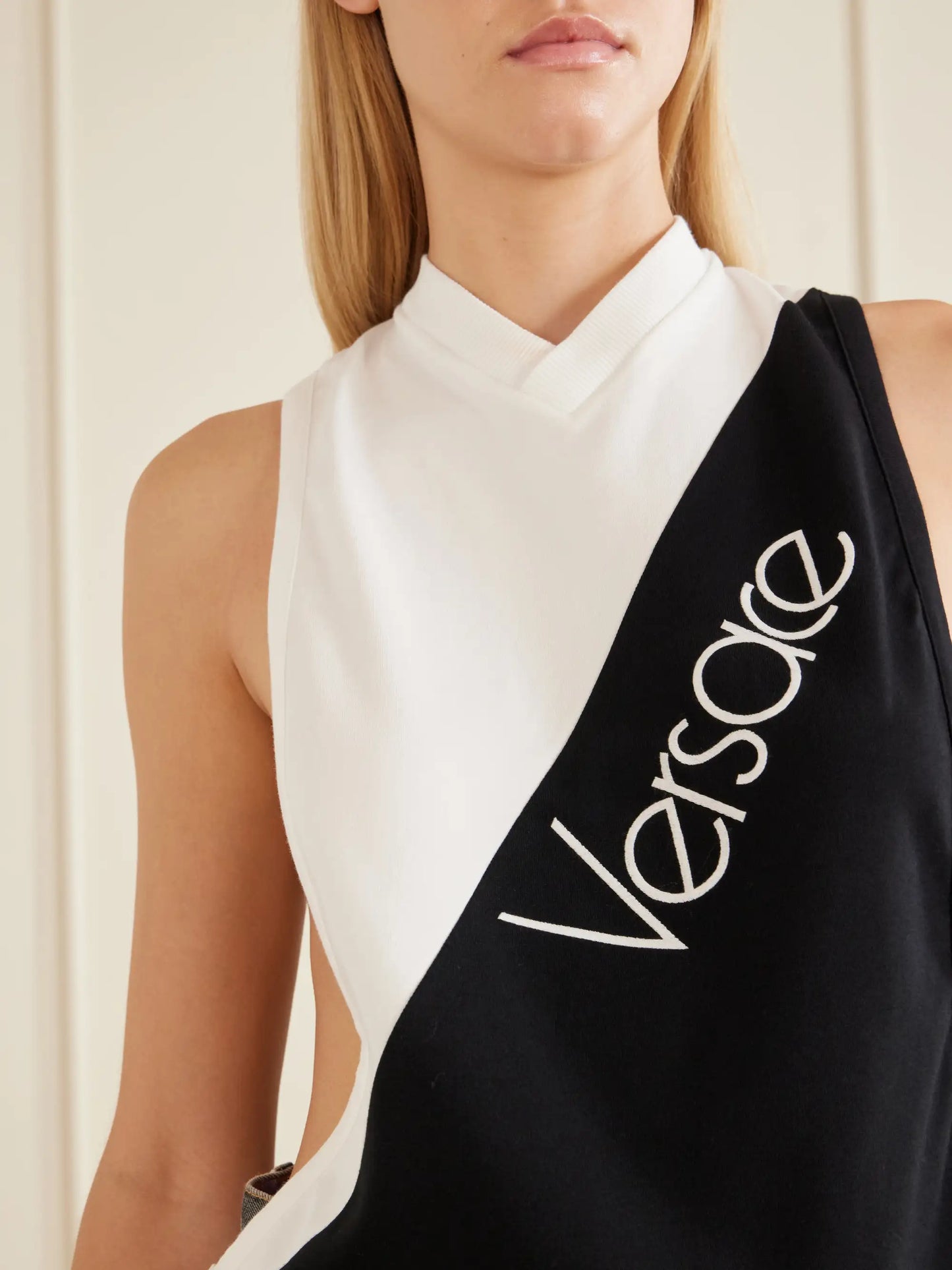 Logo-intarsia Stretch Cotton-jersey Tank