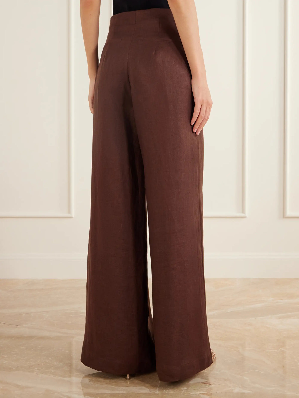 Andres Otalora Salmar Linen-woven Wide-leg Pants