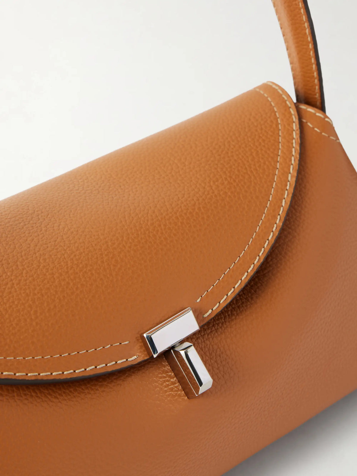 T-lock Full-grain Leather Shoulder Bag