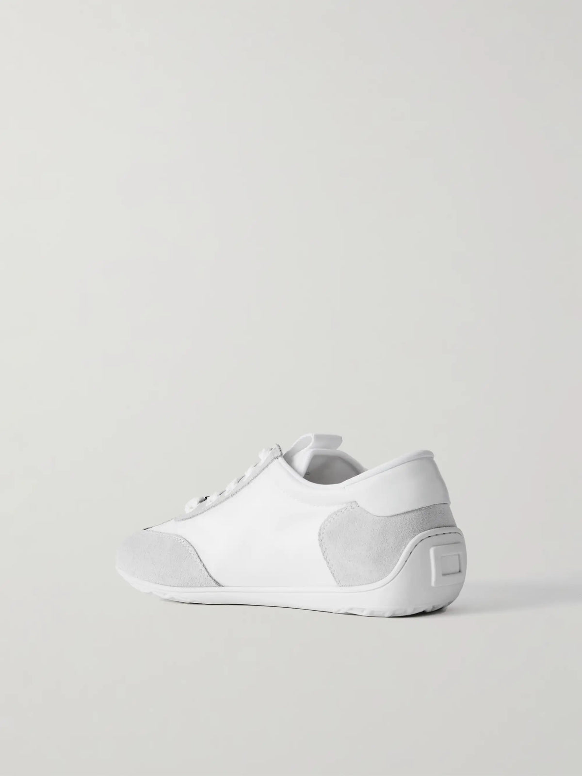 Viv Low Suede-trimmed Embroidered Leather Sneakers