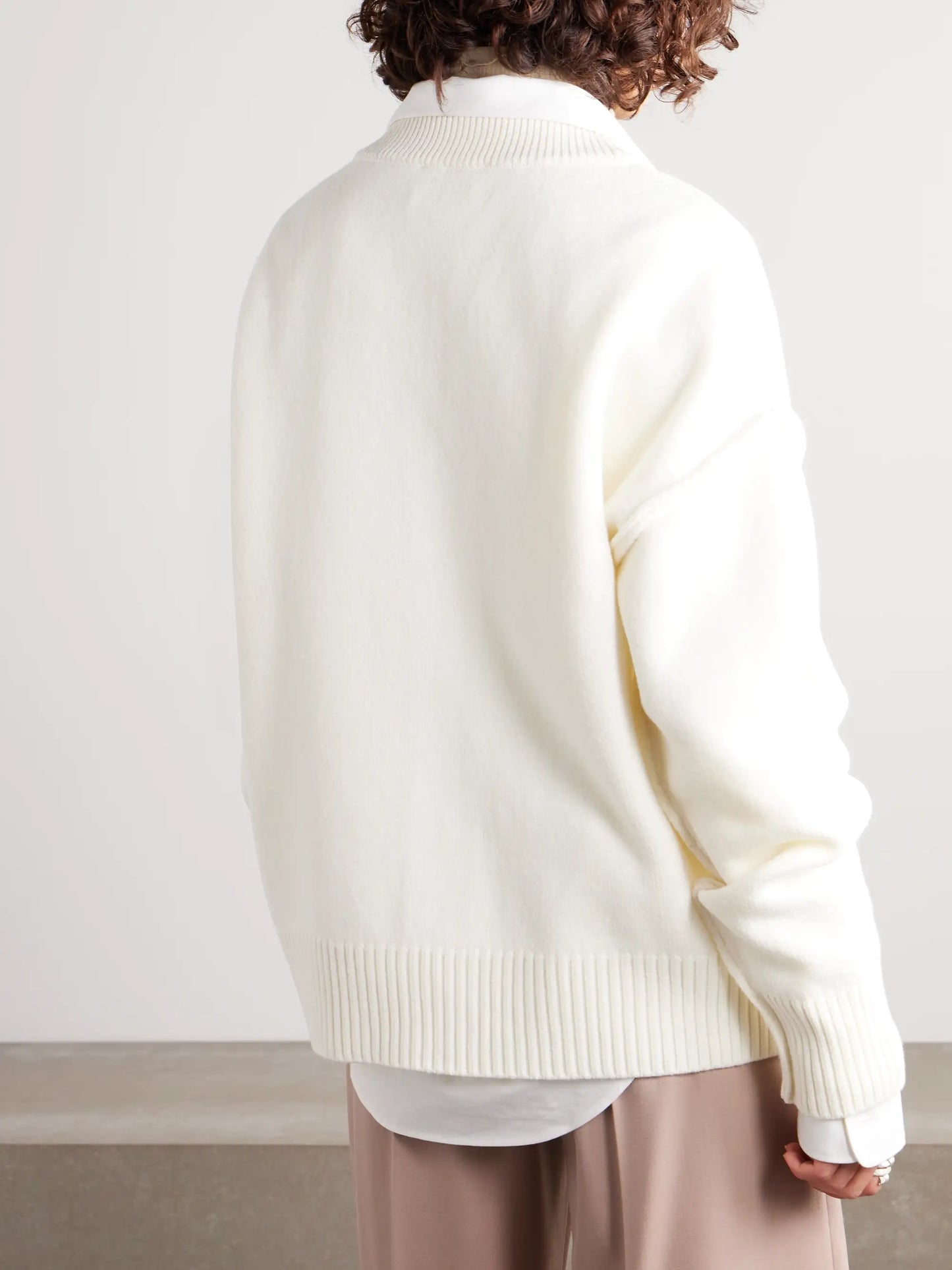 Adc Intarsia Merino Wool Cardigan
