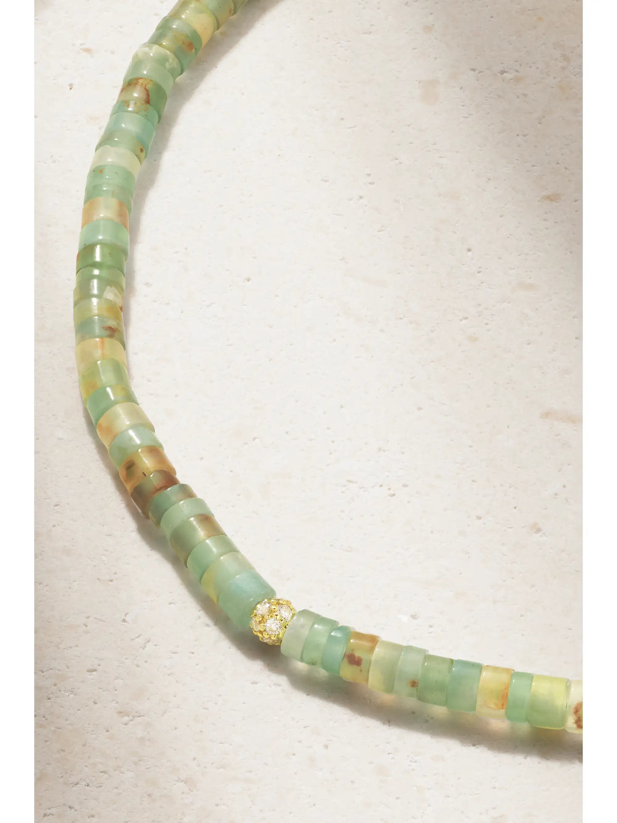 Sydney Evan 14-karat Gold, Aquaprase And Diamond Choker