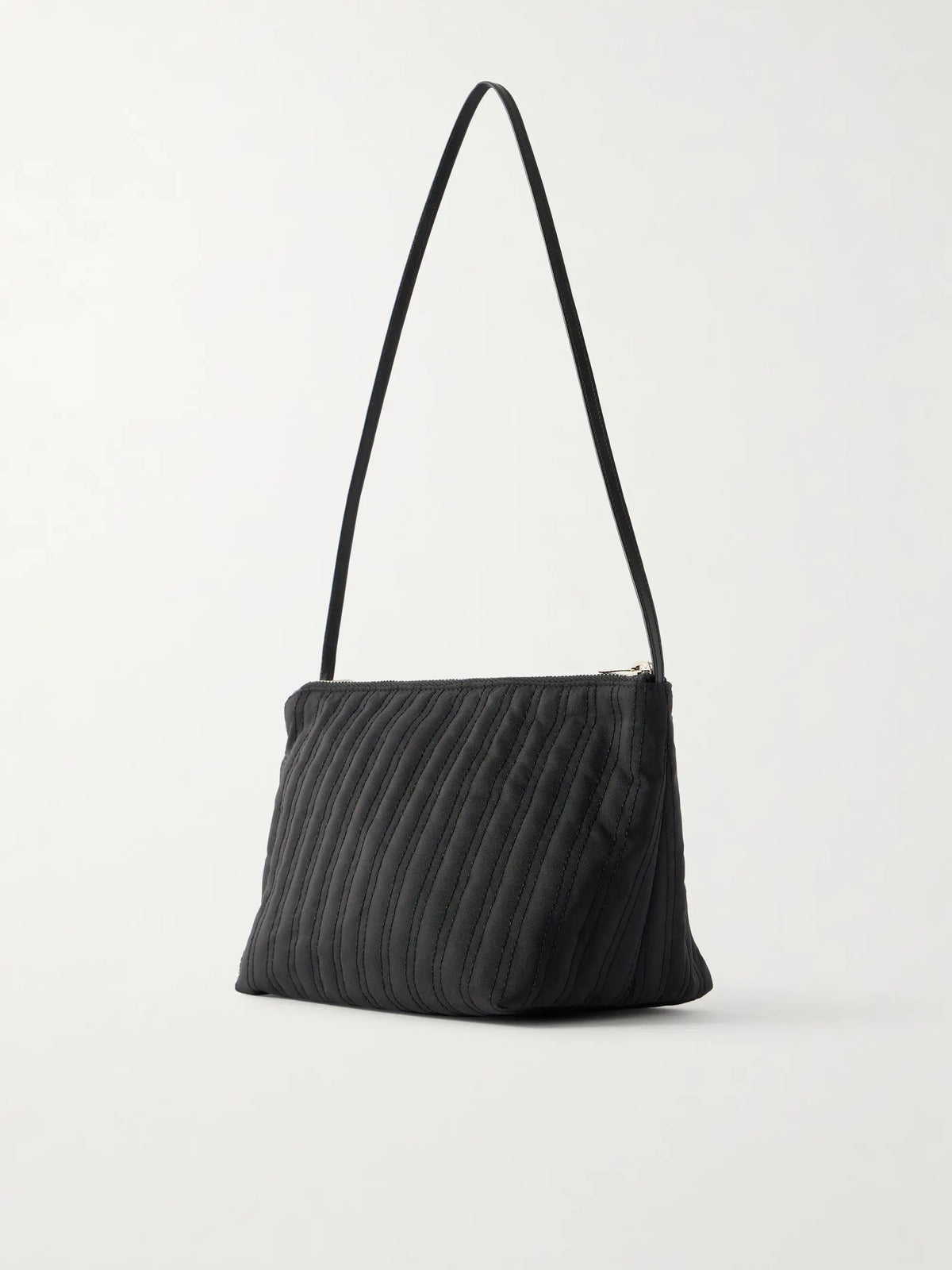 Corset Leather-trimmed Quilted Satin-shell Shoulder Bag