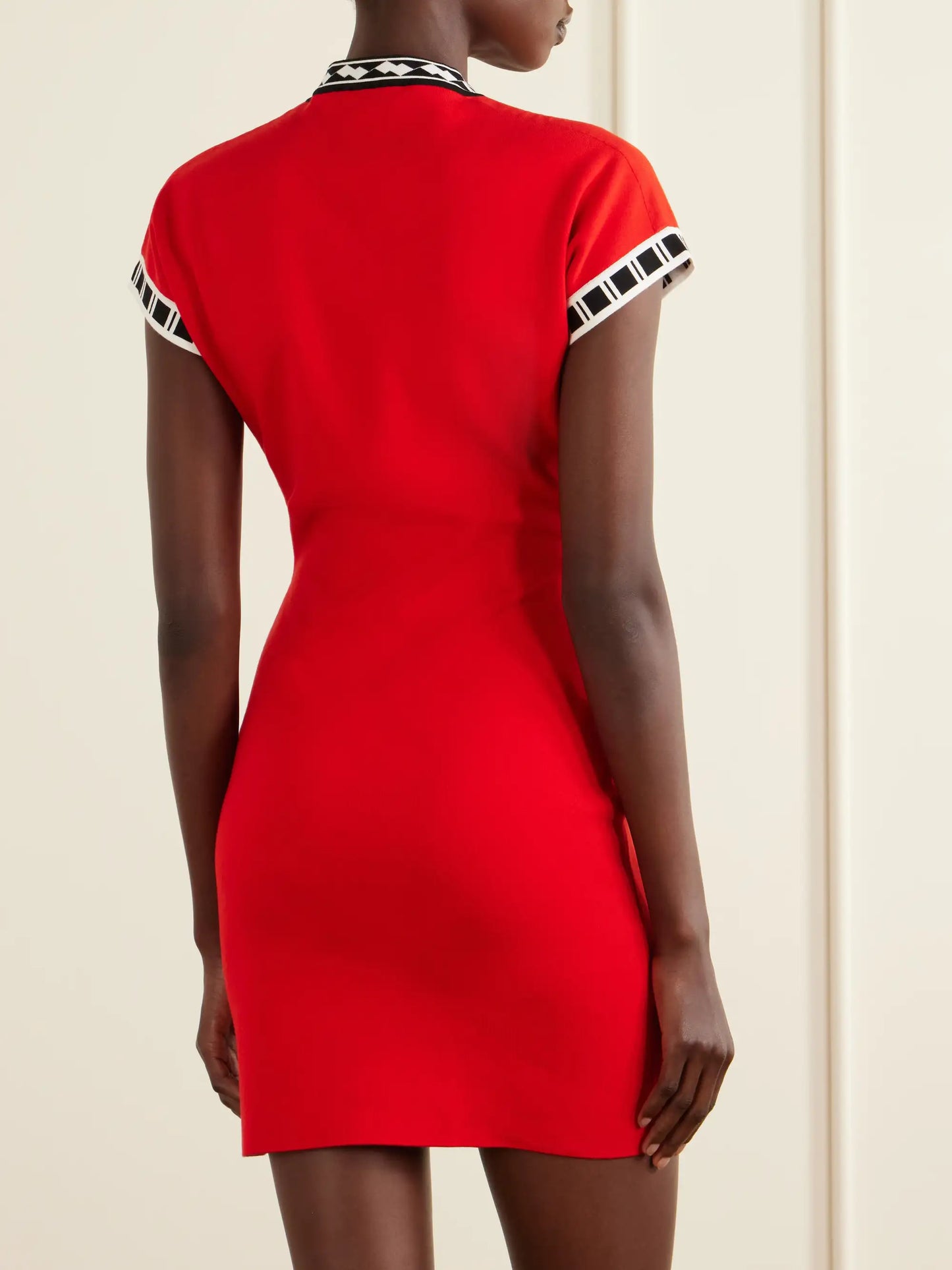 Logo-embroidered Cotton Mini Dress