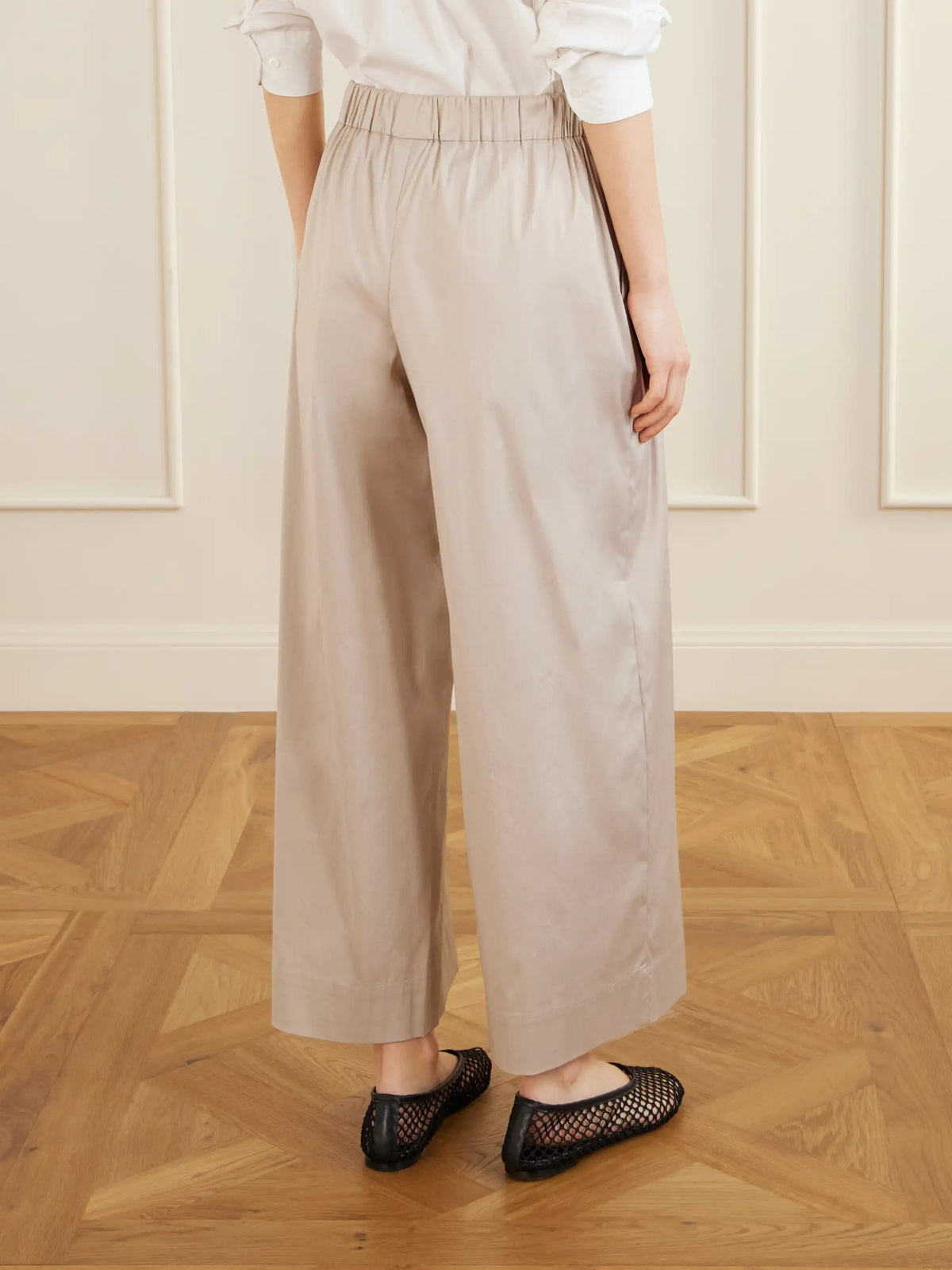 Beachwear Pece Cotton-blend Wide-leg Pants