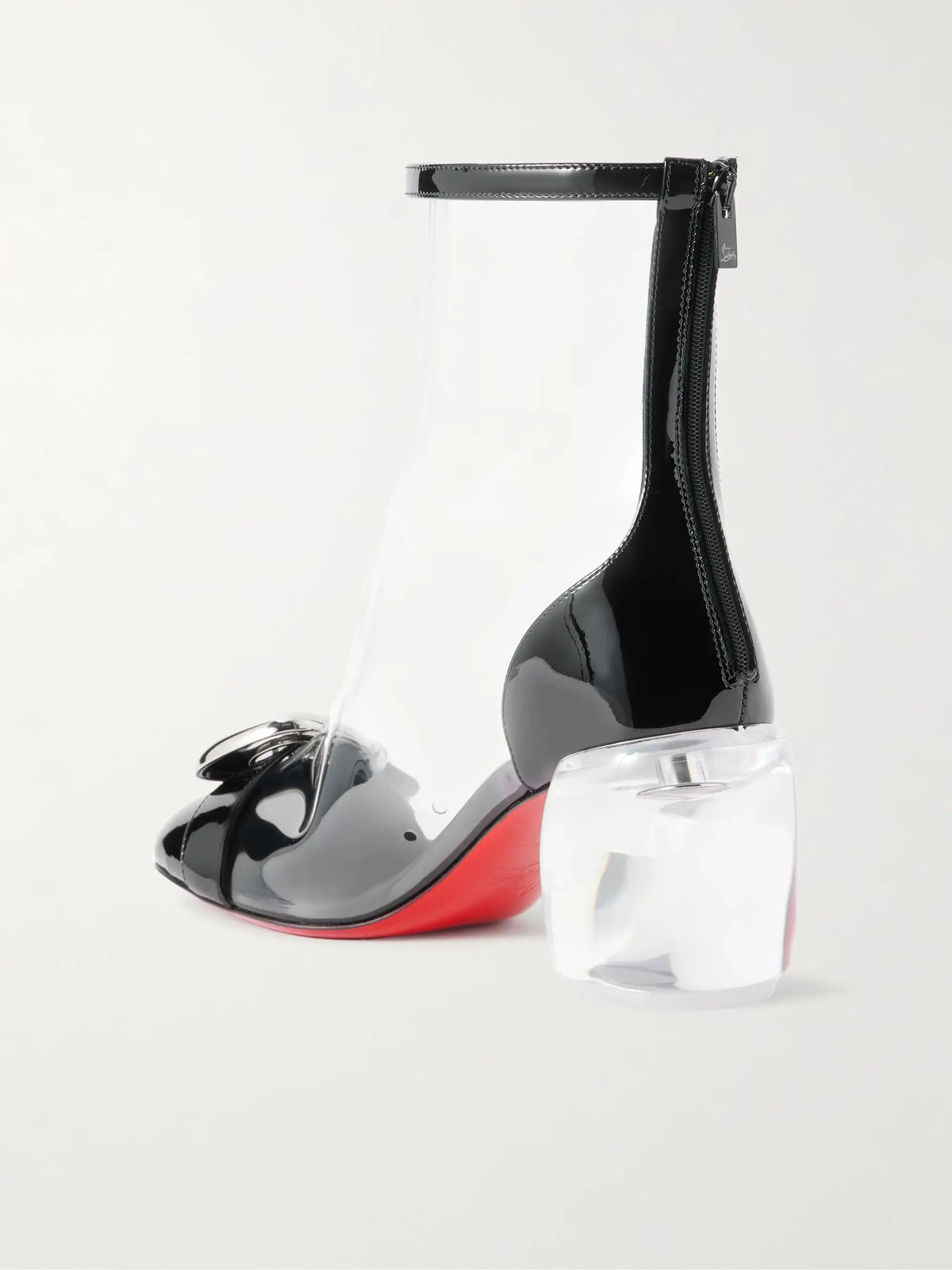 Minny Bubble Patent Leather-trimmed Pvc Ankle Boots