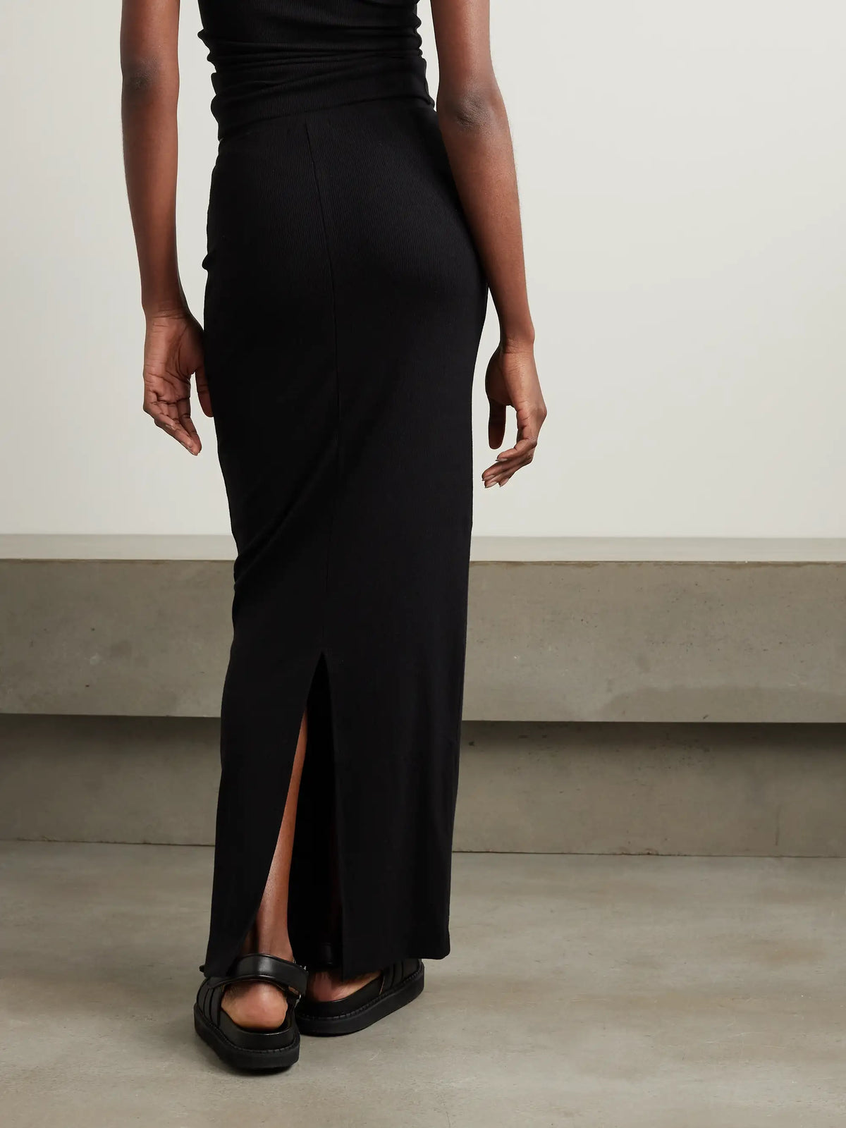 Emma Ribbed Stretch-jersey Maxi Skirt