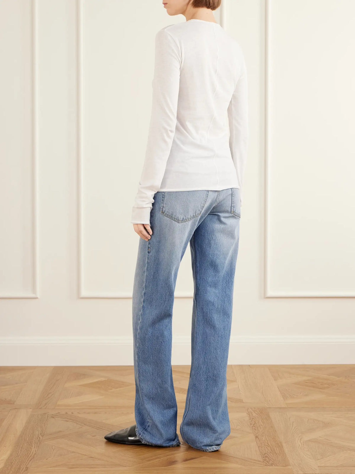 Calvin Klein Collection Gardénia Cotton-jersey T-shirt