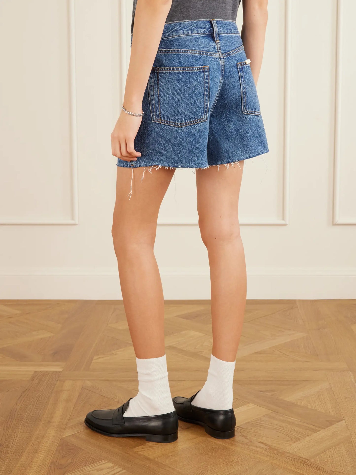 Straight-leg Denim Shorts