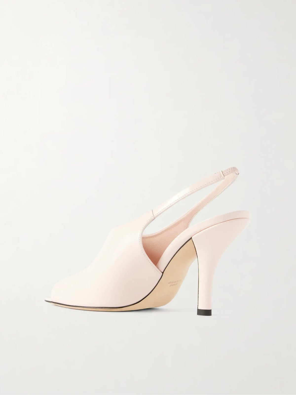 Glossed-leather Slingback Sandals