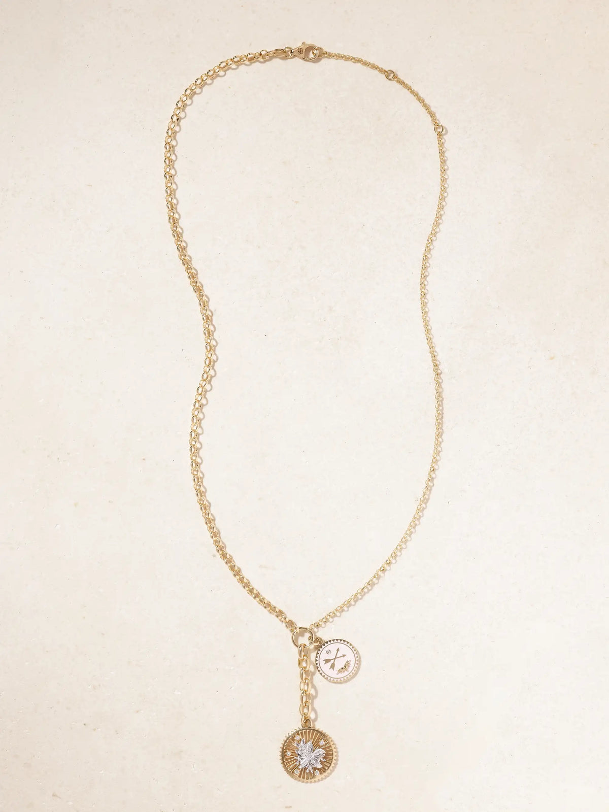Resilience And Passion 18-karat Gold, Enamel And Diamond Necklace