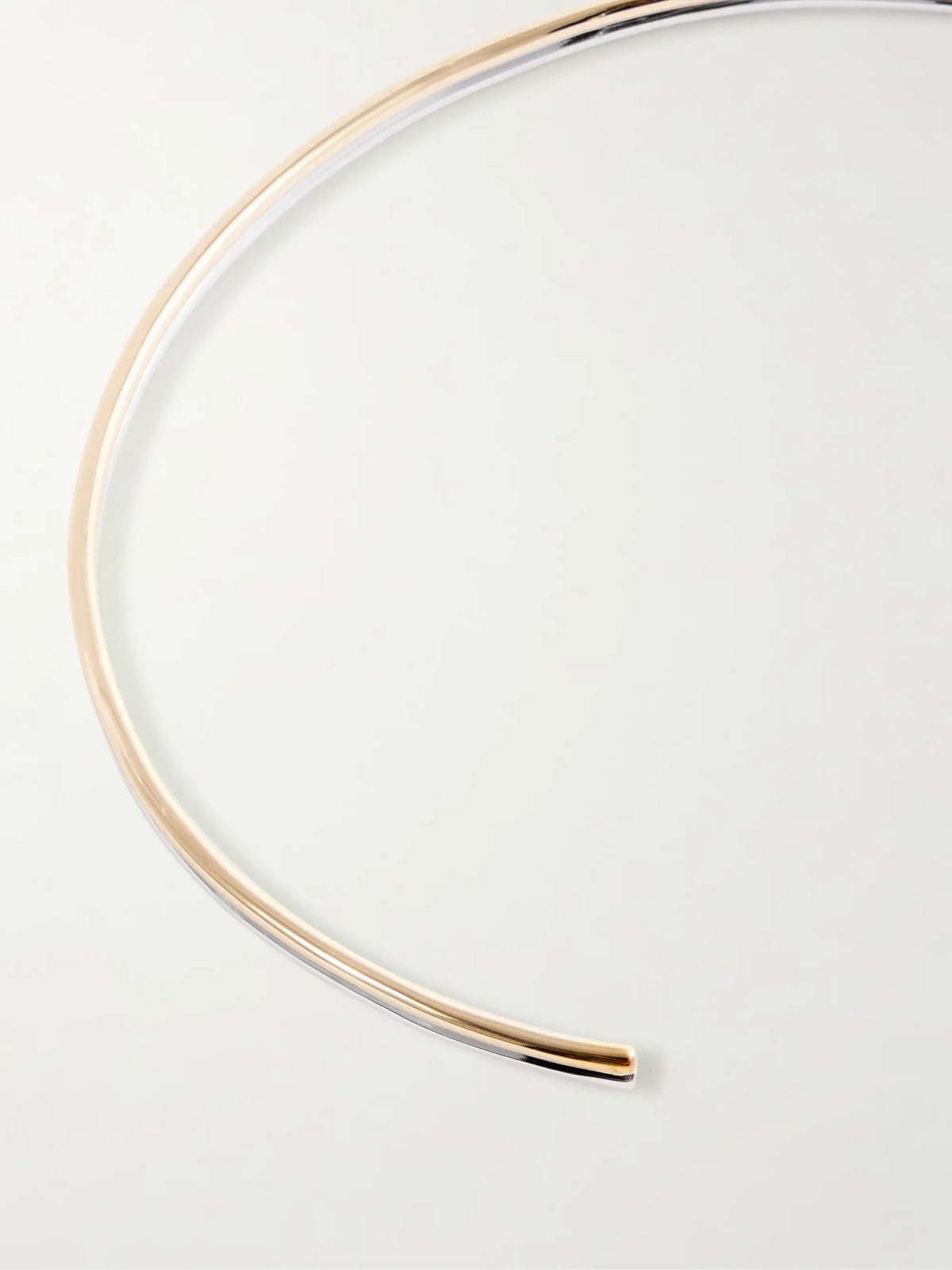 Thread Gold And Silver-tone Choker