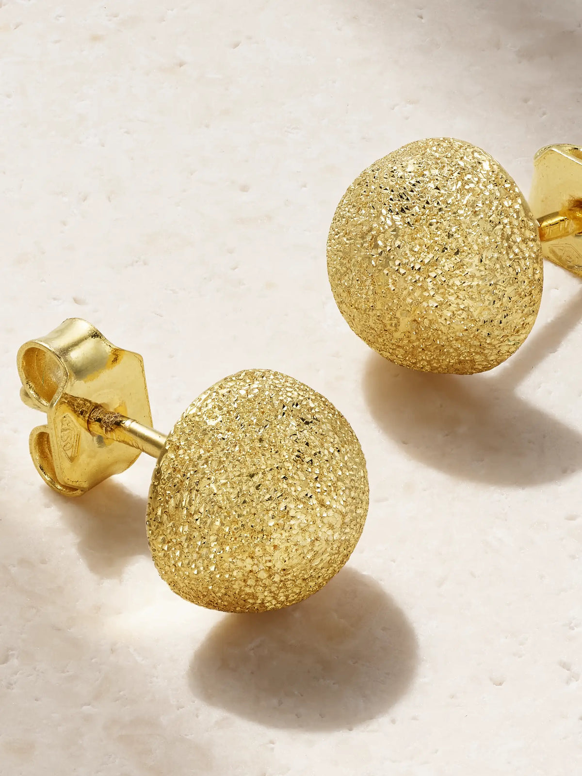 Florentine Finish Medium 18-karat Gold Earrings