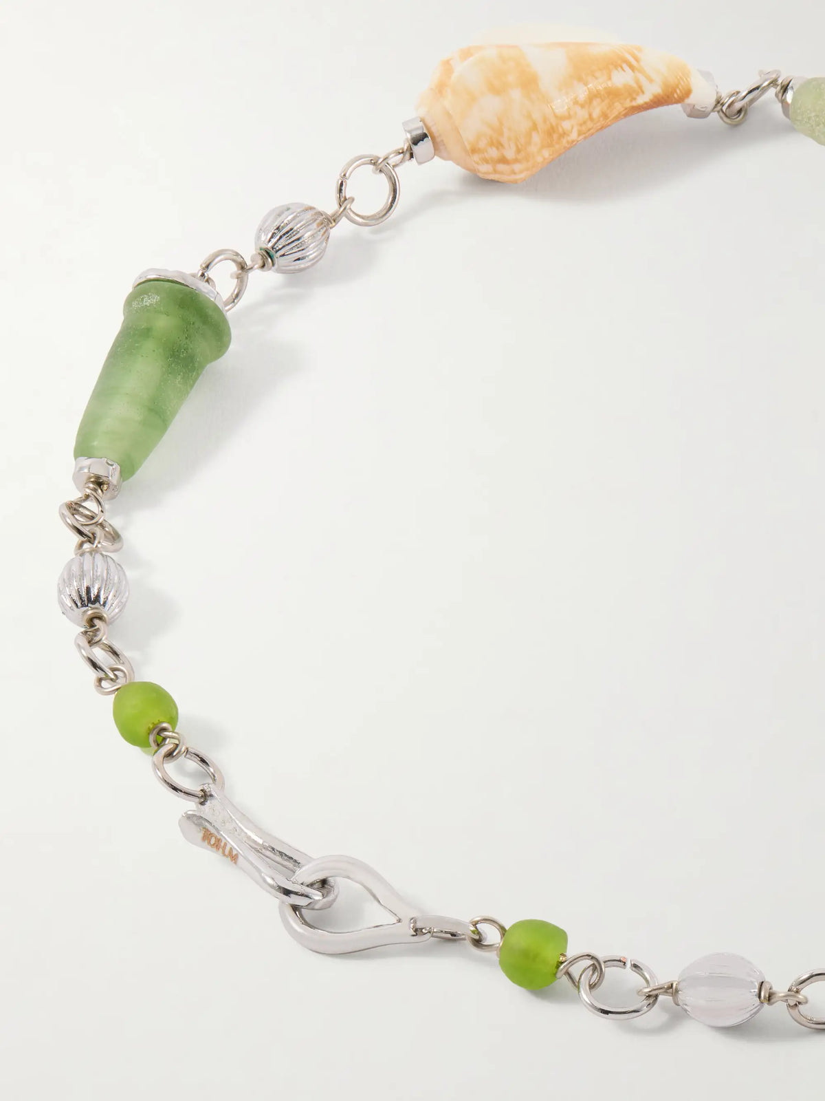 Samsara Sterling Silver And Seashell Beaded Necklace