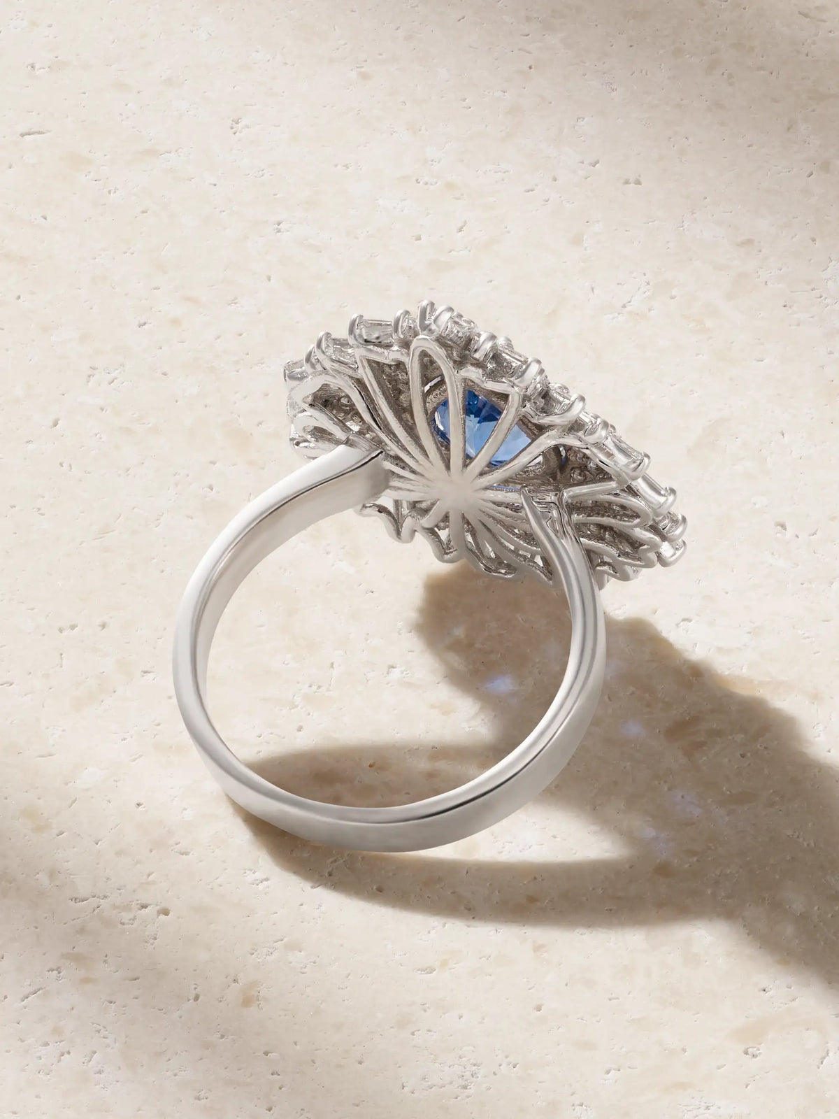 Ceylon 18-karat White Gold, Sapphire And Diamond Ring