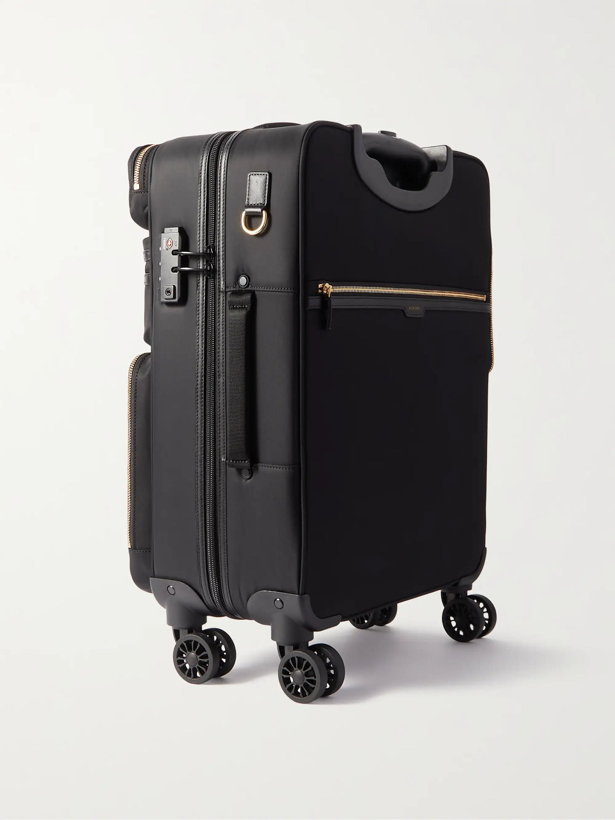 Shorthaul Trolley Leather-trimmed Econyl Suitcase