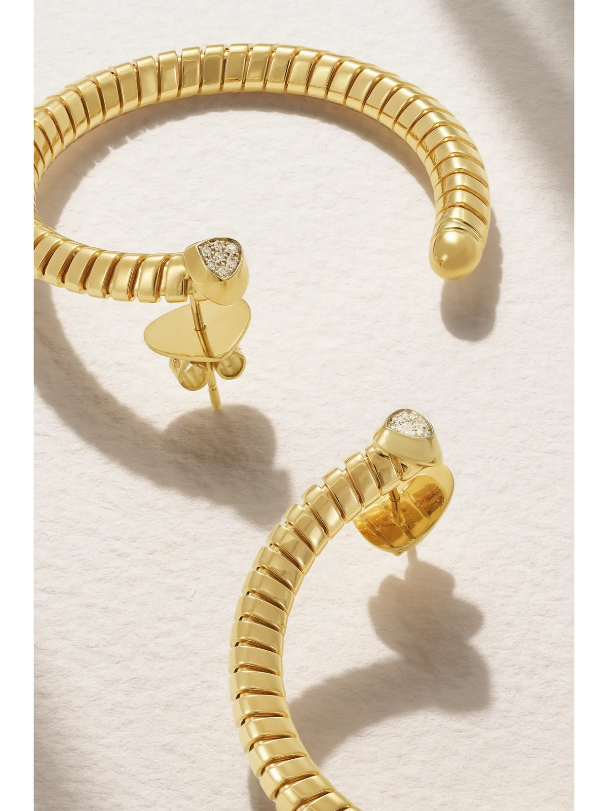 Trisolina 18-karat Gold Diamond Hoop Earrings