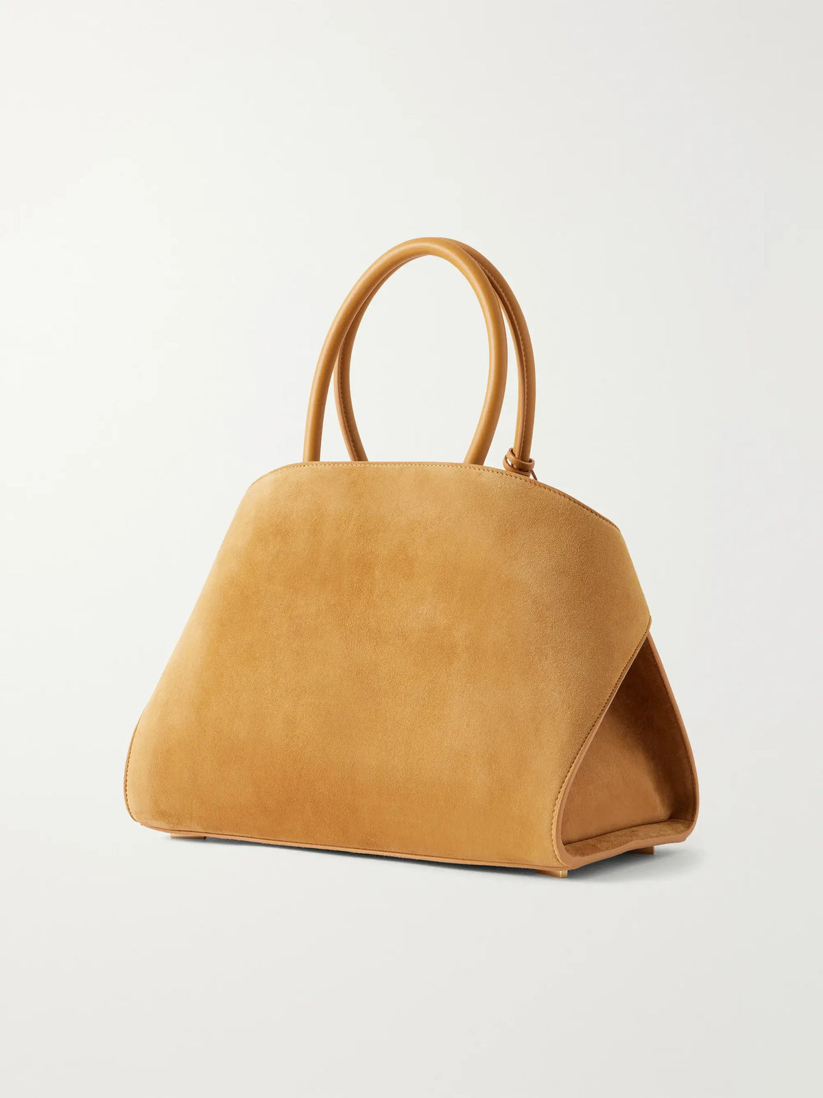 Hug Small Embellished Leather-trimmed Suede Tote