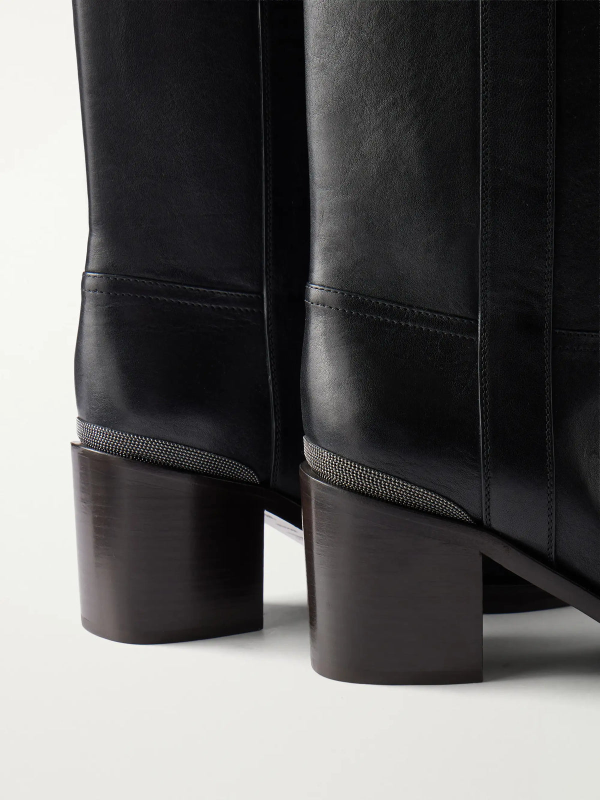 Brunello Cucinelli Leather Knee Boots