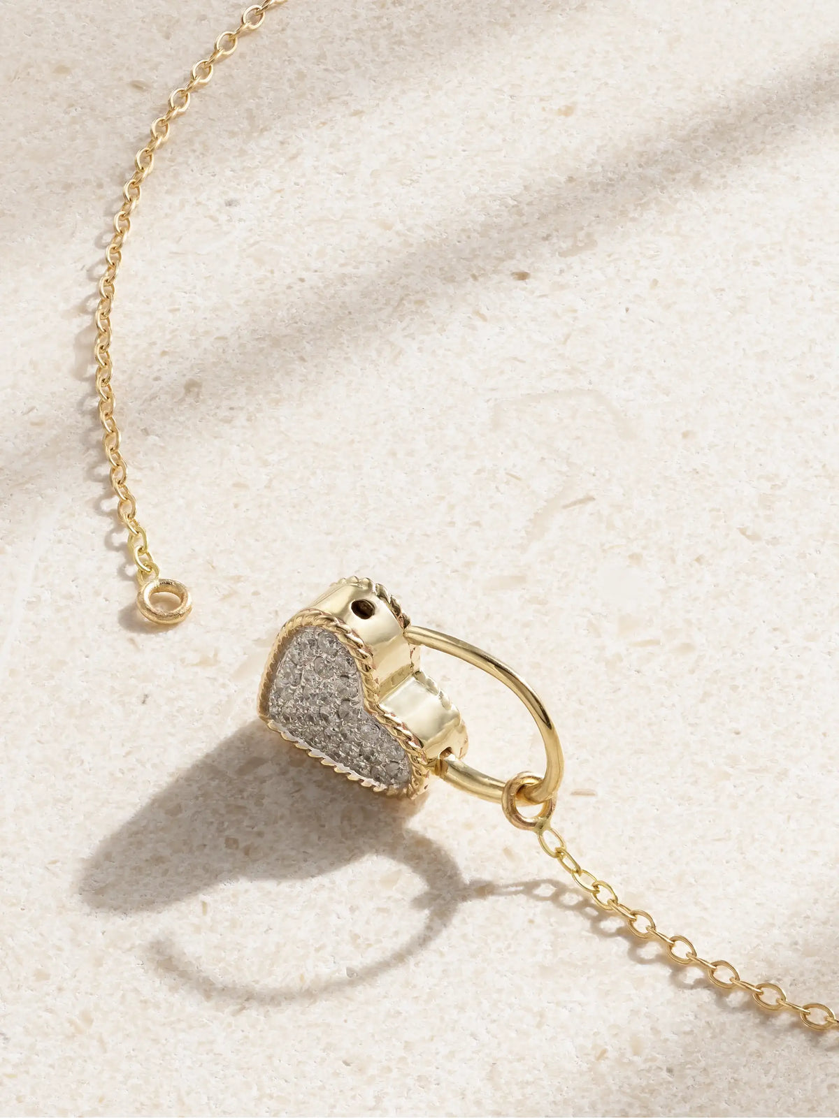Cadenas Coeur 9 And 18-karat Gold Diamond Necklace