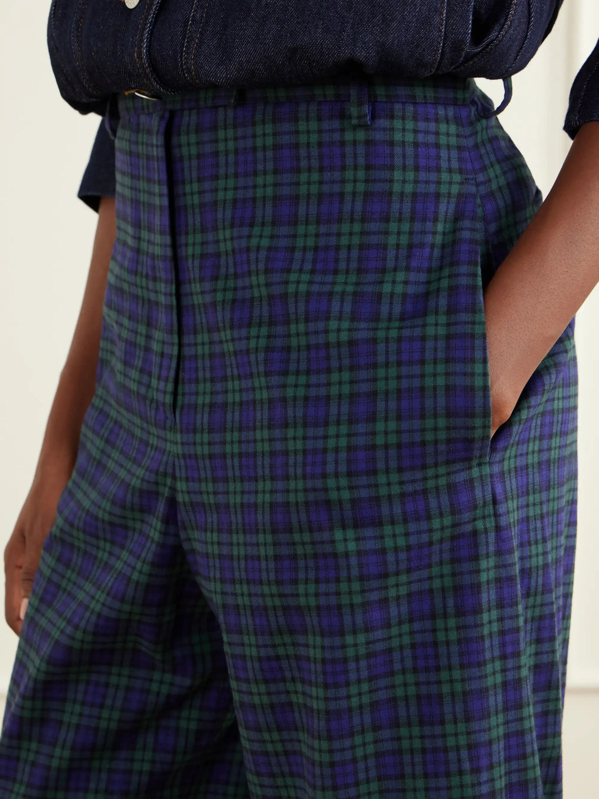 Dries Van Noten Checked Cotton Wide-leg Pants