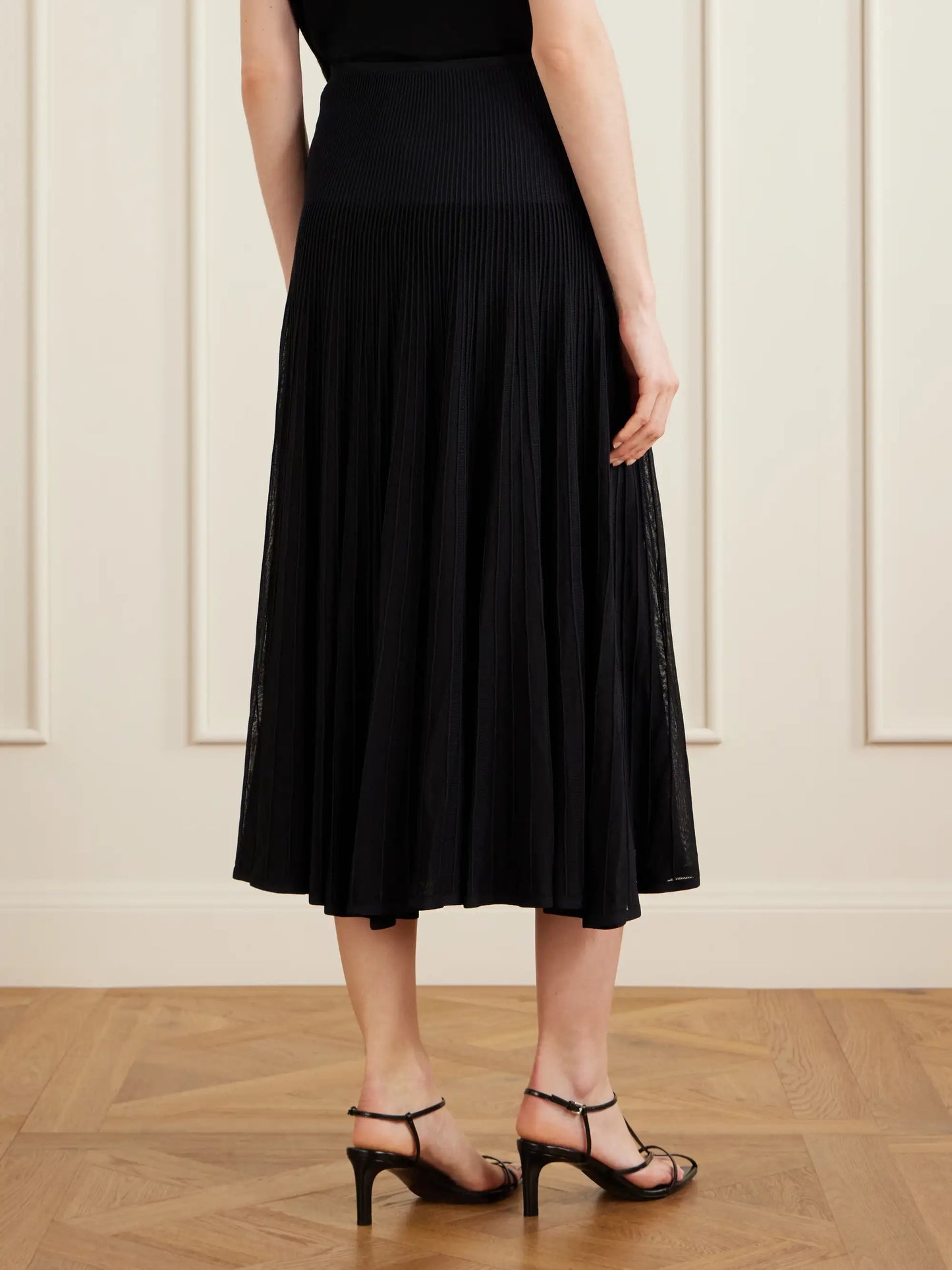 Celia Ribbed-knit Midi Skirt