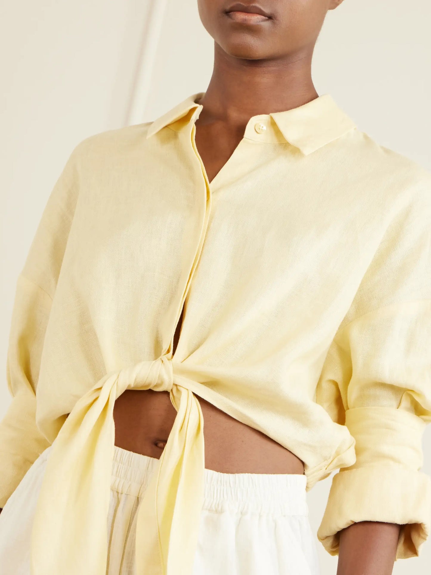 Lisa Knotted Linen Shirt