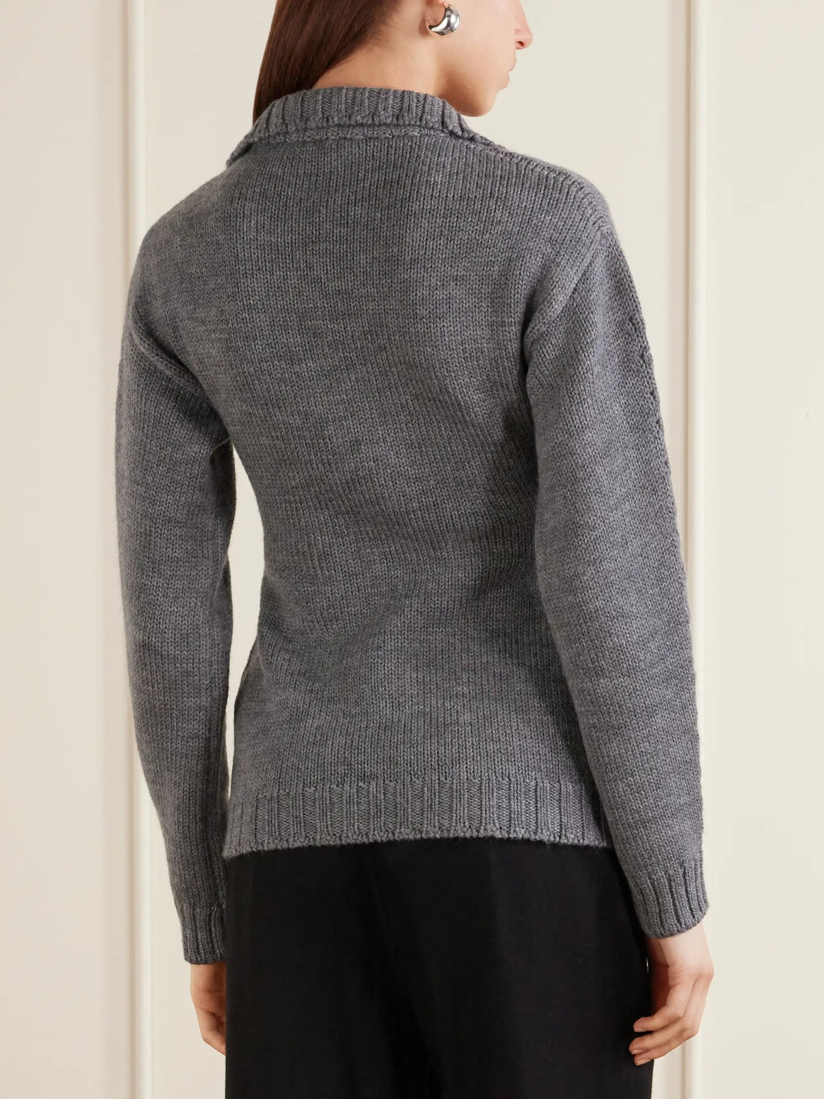 Jil Sander Ribbed-knit Wool Half-zip Turtleneck Sweater
