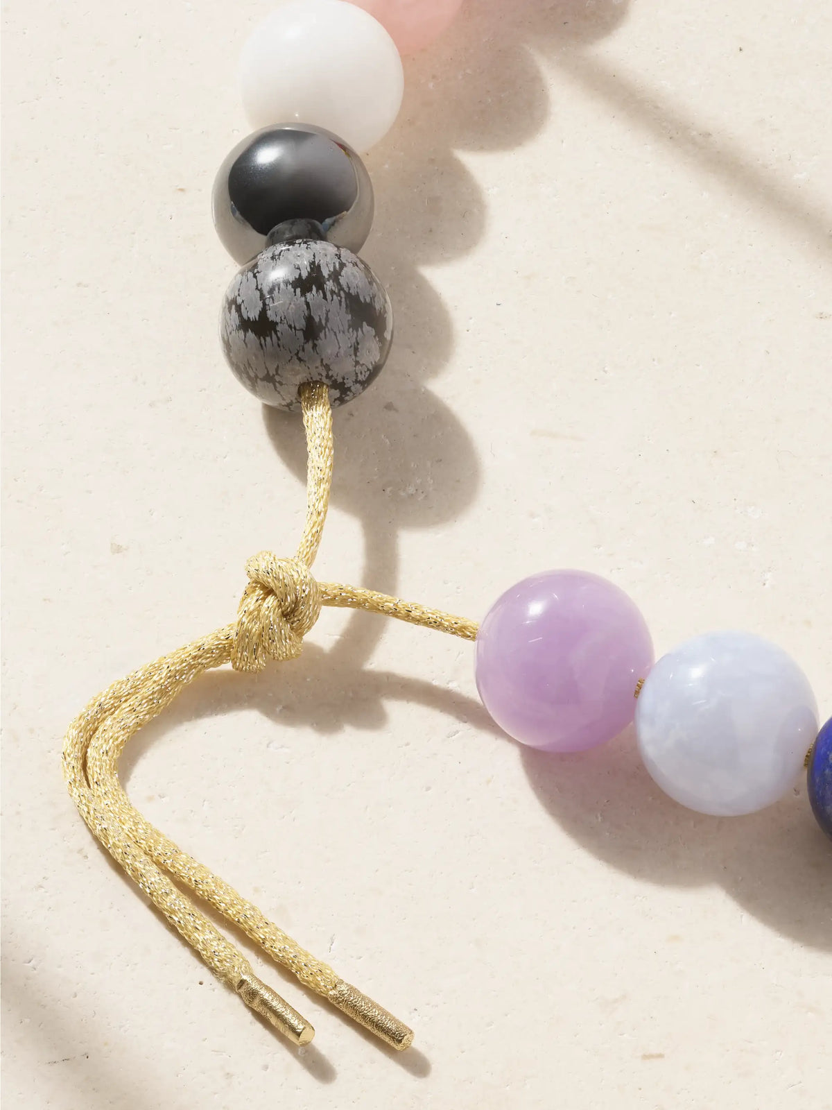 Soho Downtown 18-karat Gold, Enamel, Multi-stone And Lurex Necklace