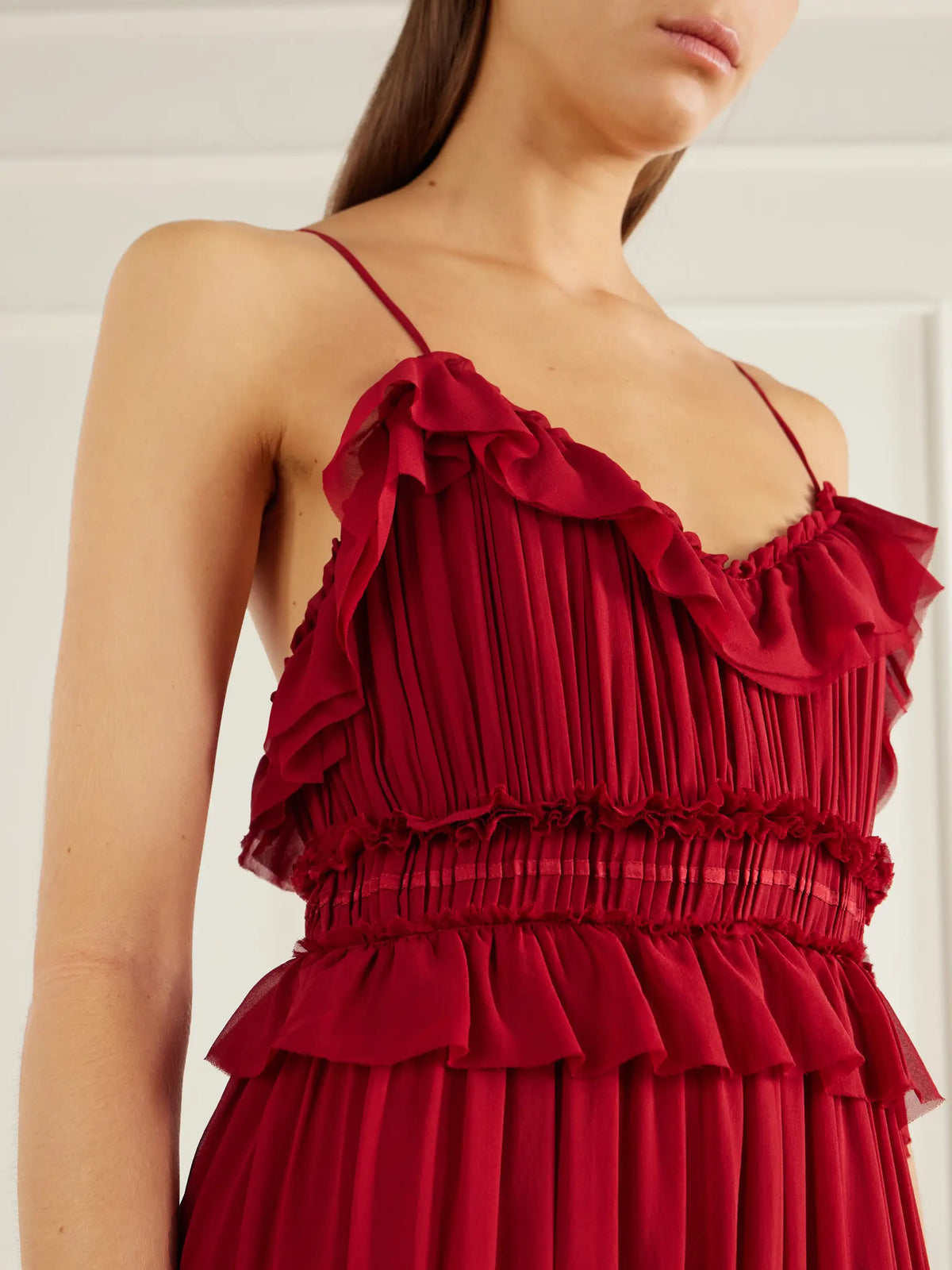 Ulla Johnson Dorothea Tiered Gathered Ruffled Silk-chiffon Gown