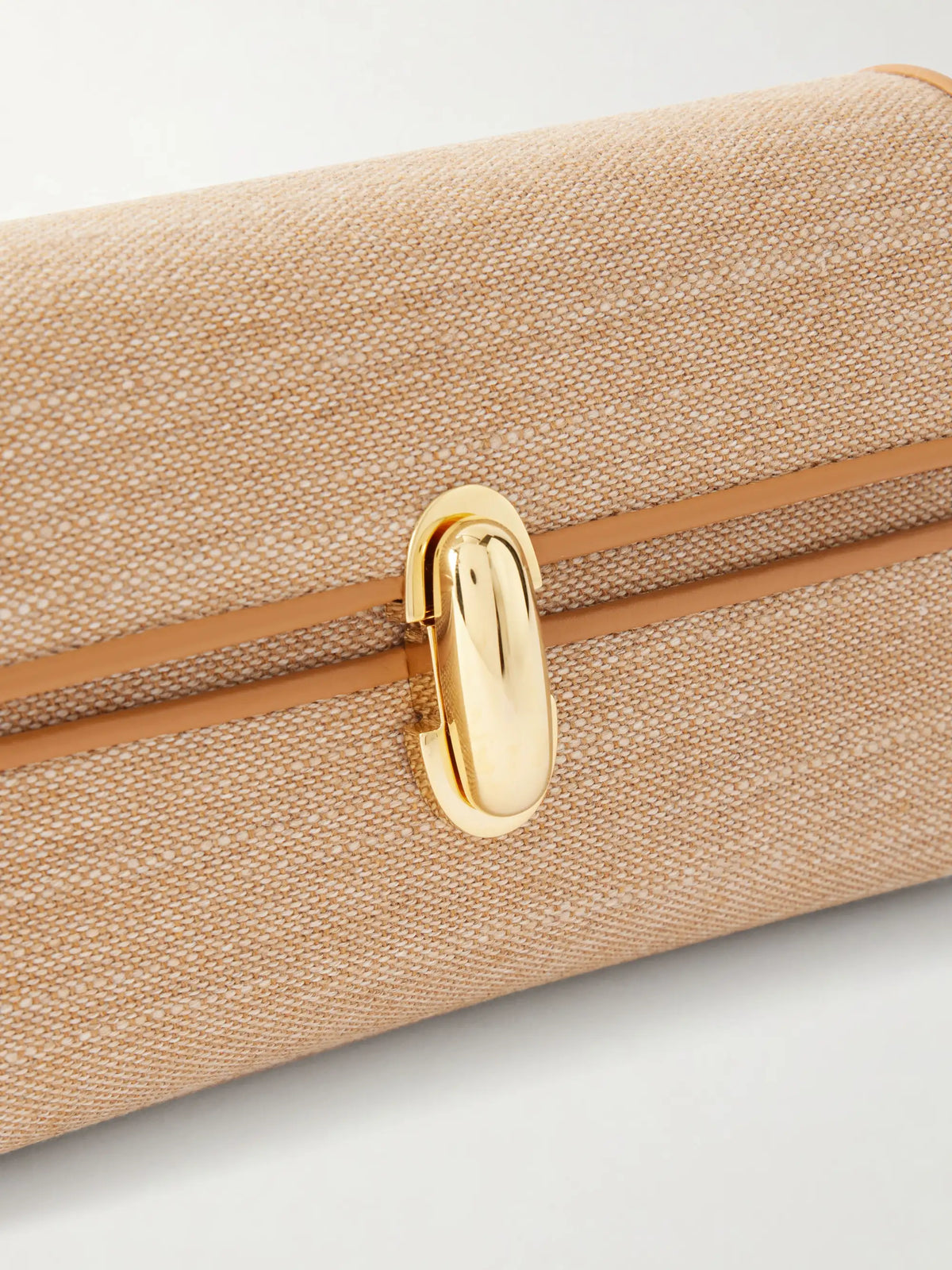 Symmetry Leather-trimmed Canvas Mini Shoulder Bag