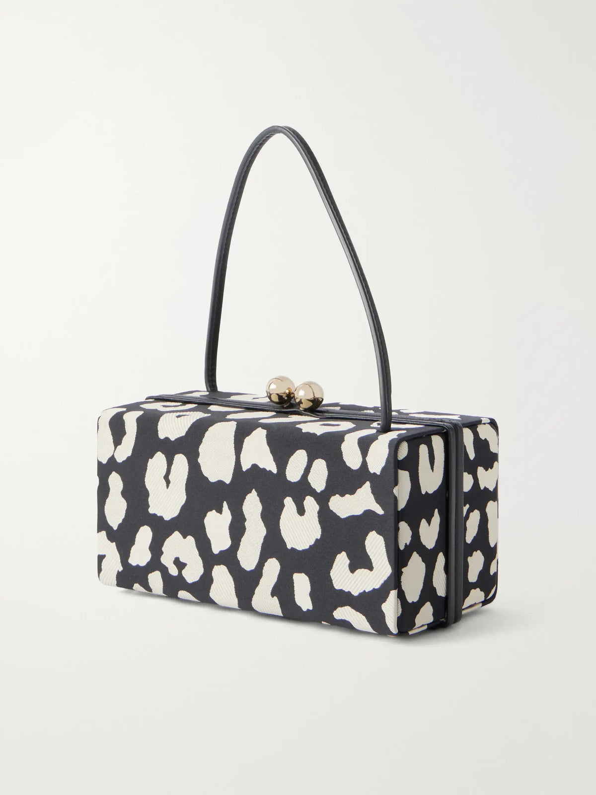 Carolina Herrera Mimi Leoapard-patterned Mini Jacquard Top Handle Bag