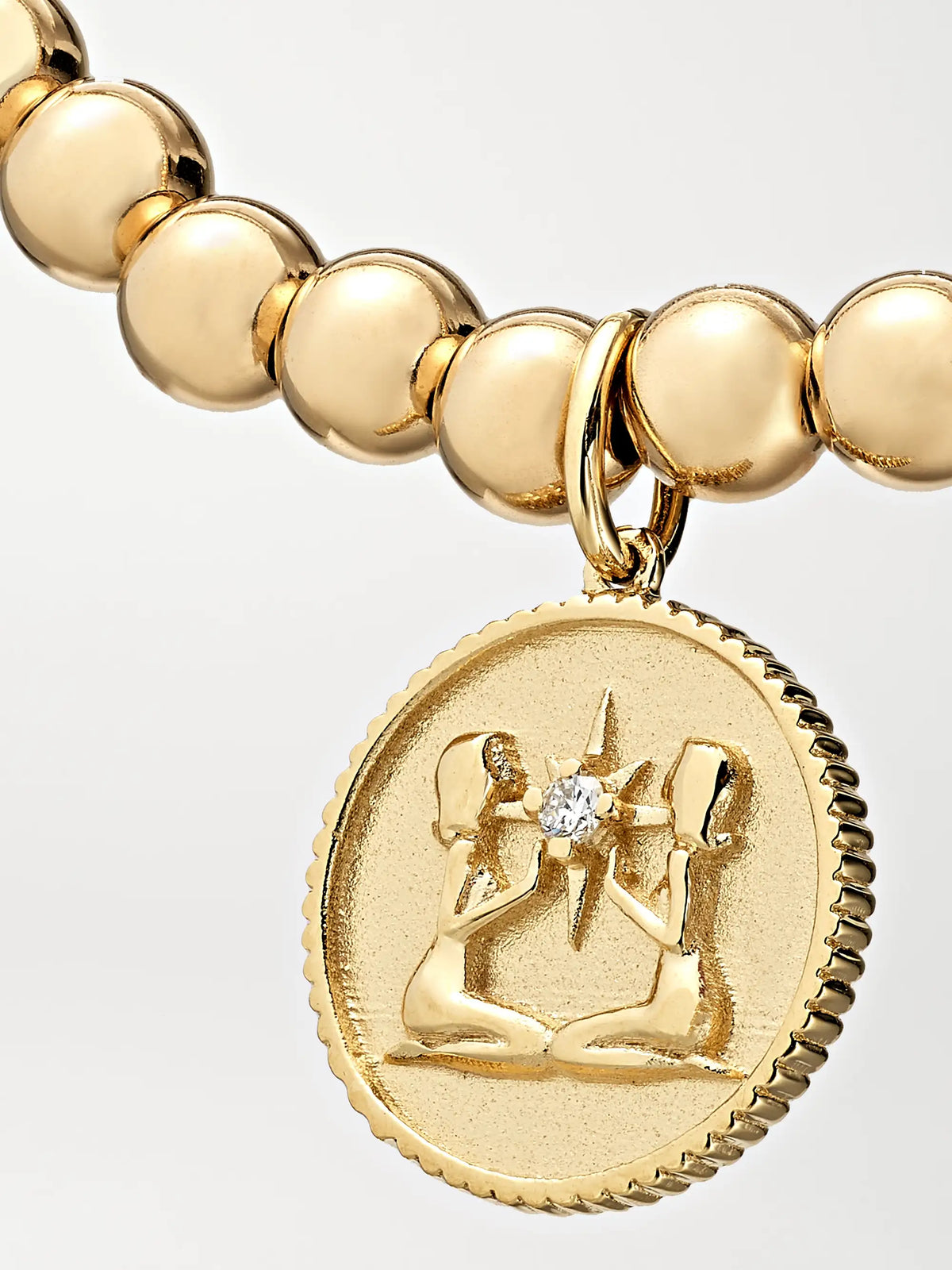 Gemini 14-karat Gold Diamond Bracelet