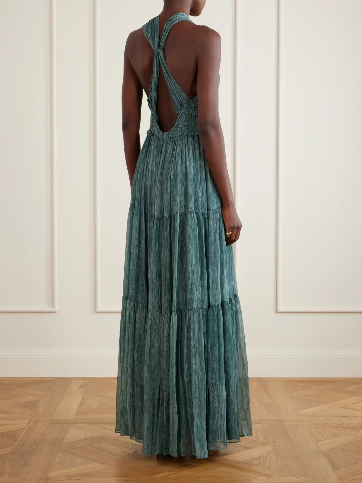 Ulla Johnson Freesia Tiered Silk-crepon Gown