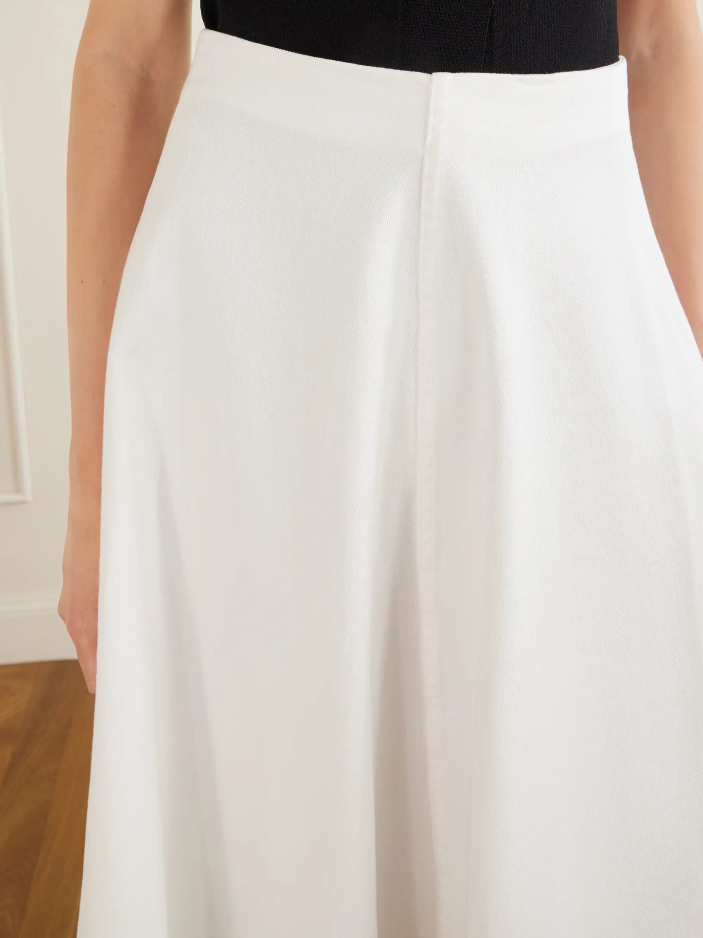 Varda Paneled Cotton-blend Midi Skirt