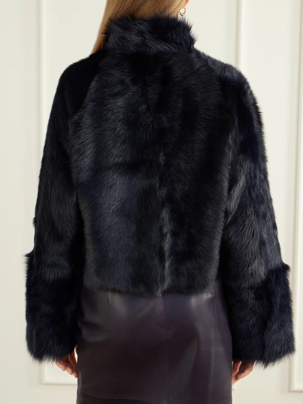 Nour Hammour Cameron Cropped Shearling Jacket