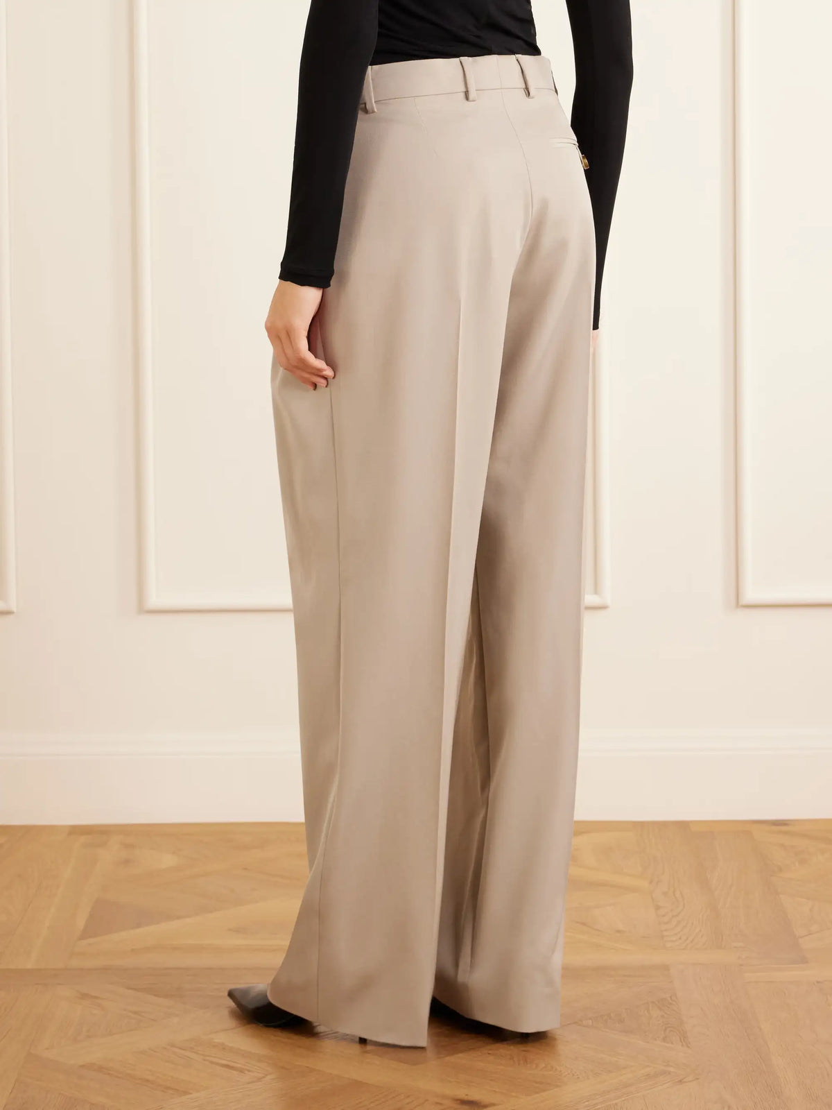 Stella McCartney Pleated Wool-twill Straight-leg Pants