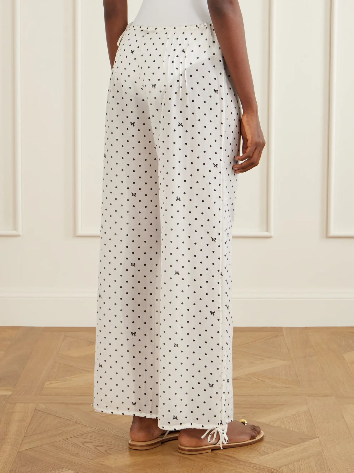 Kiki Polka-dot Cotton And Silk-blend Balloon Pants