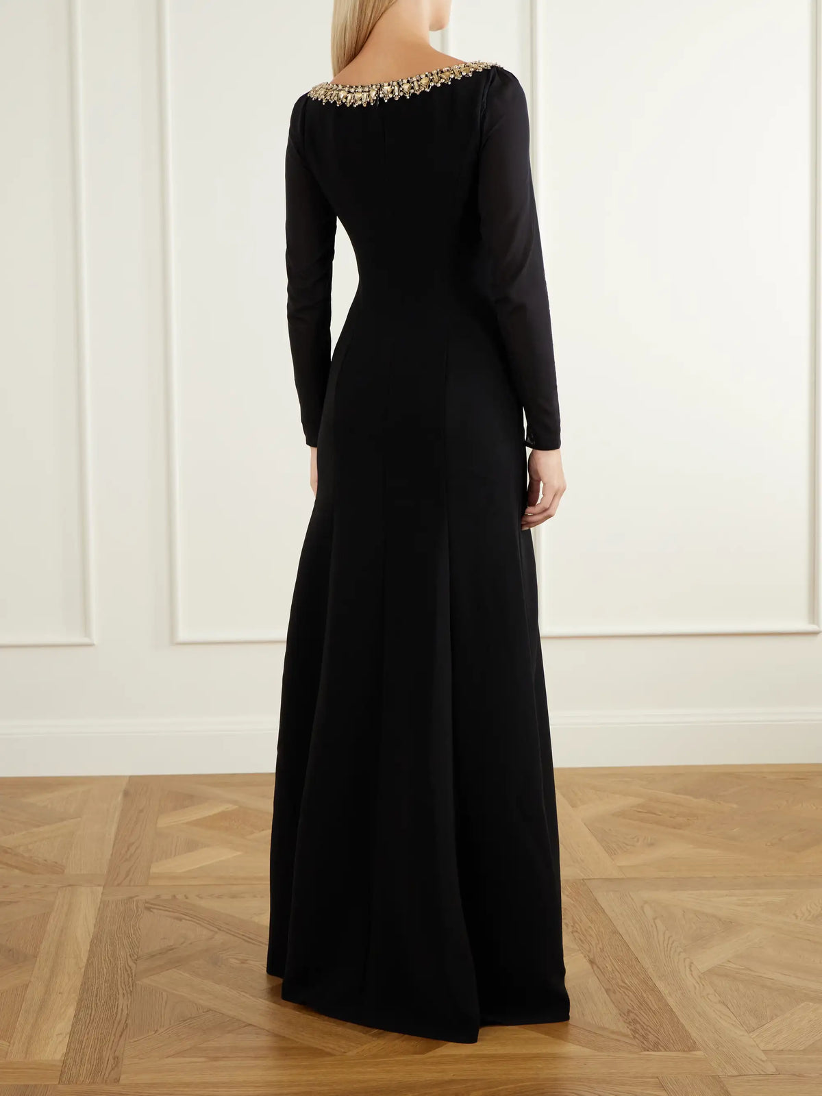 Jenny Packham Jamilia Crystal-embellished Crepe Gown