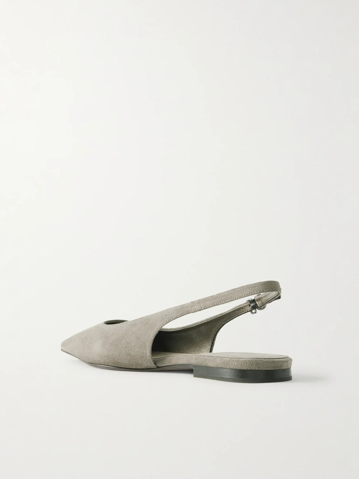 Embellished Suede Slingback Flats