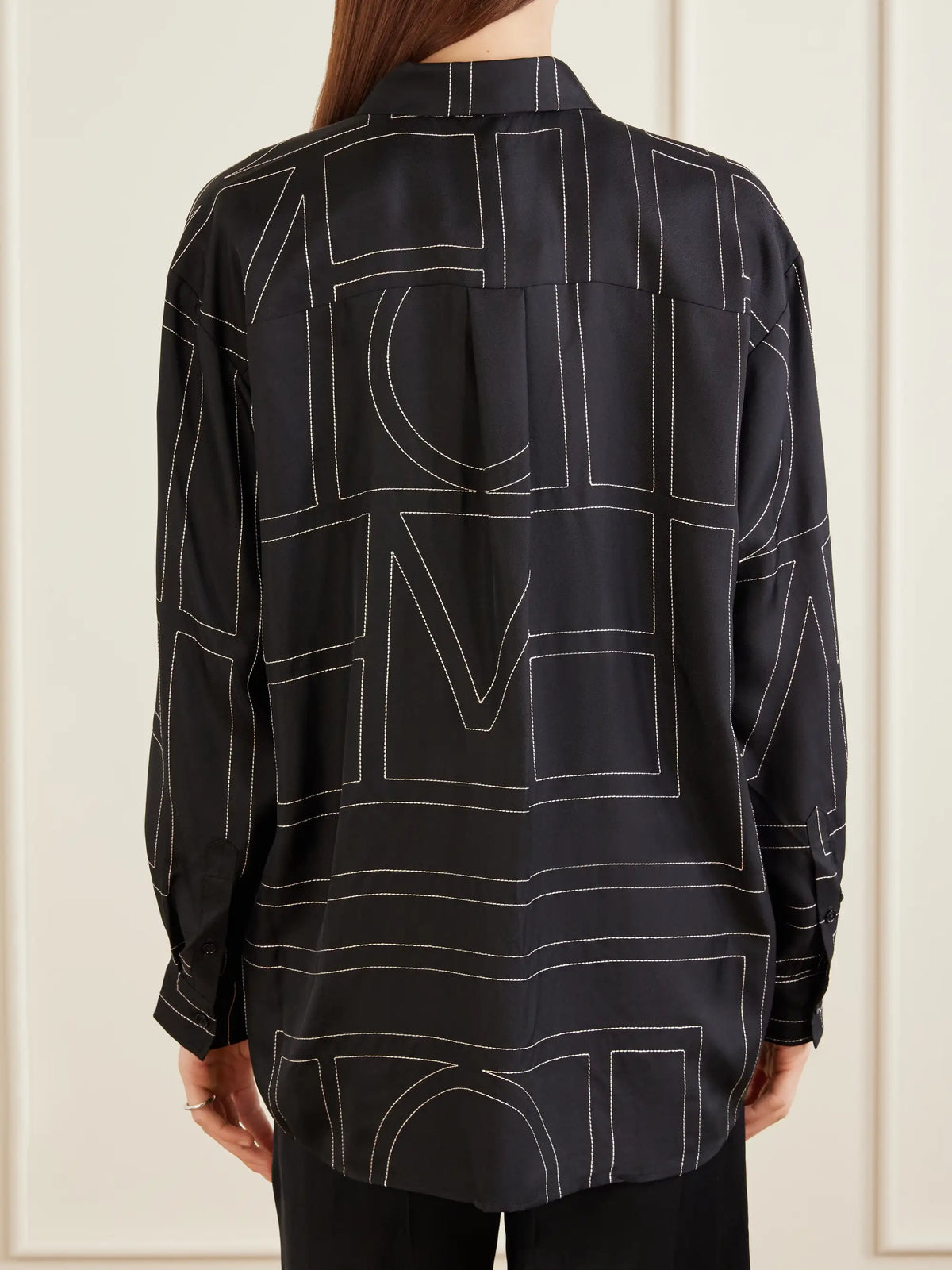 Embroidered Silk-twill Shirt