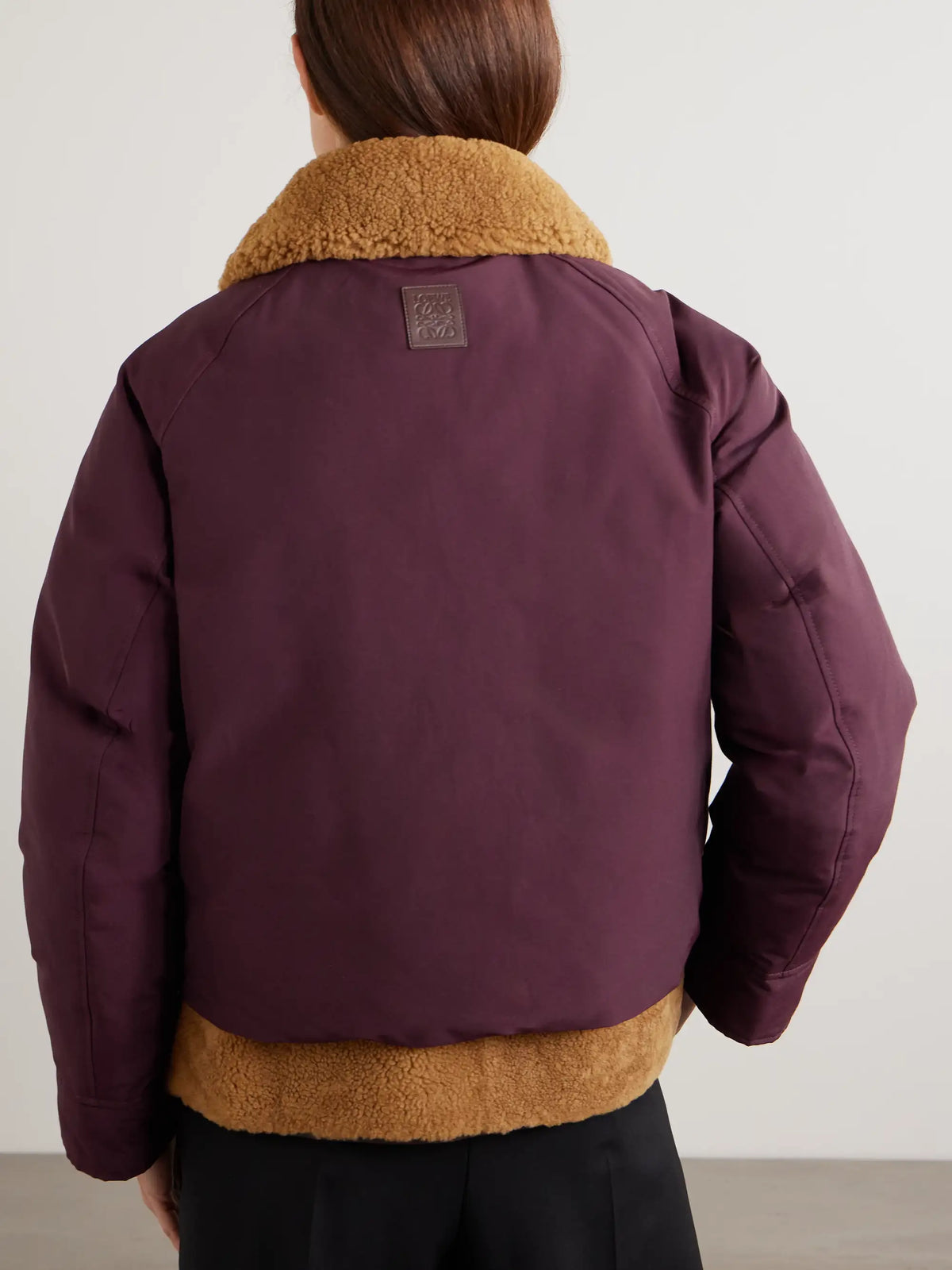Shearling-lined Padded Cotton-blend Jacket